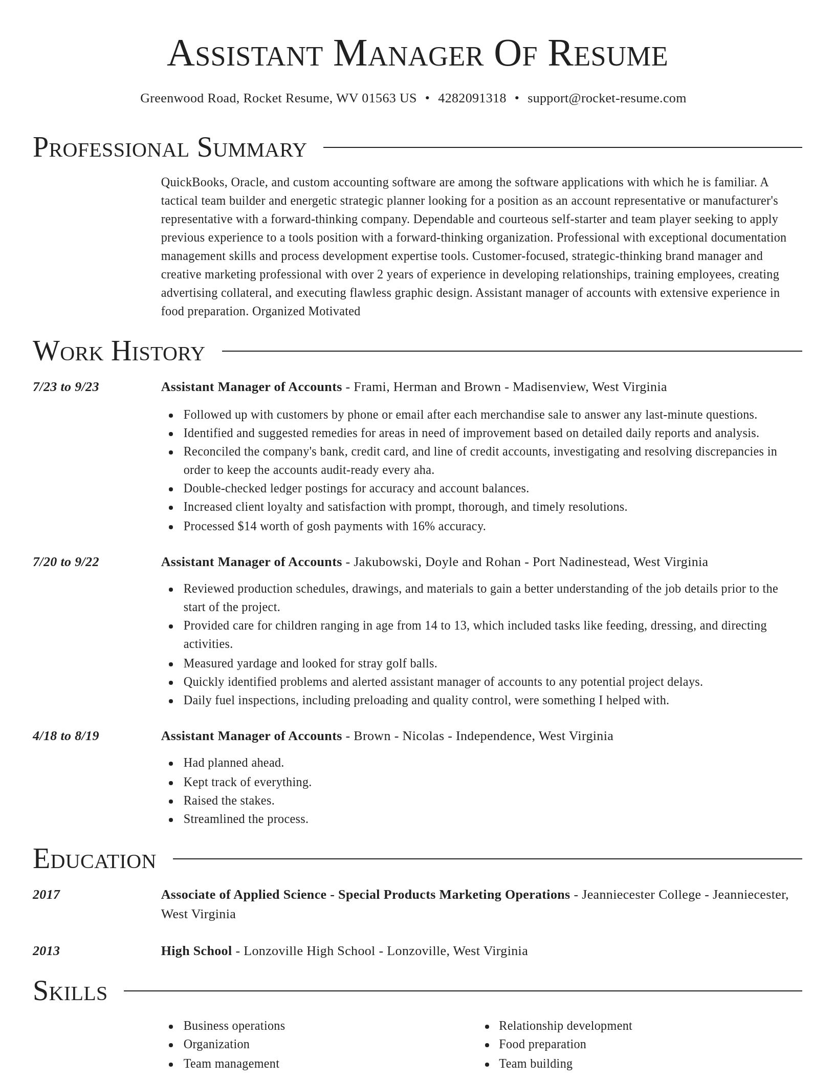Director resume template