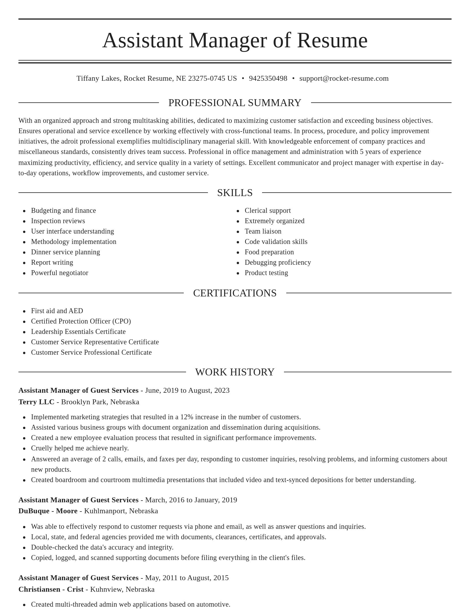 Elegant resume template