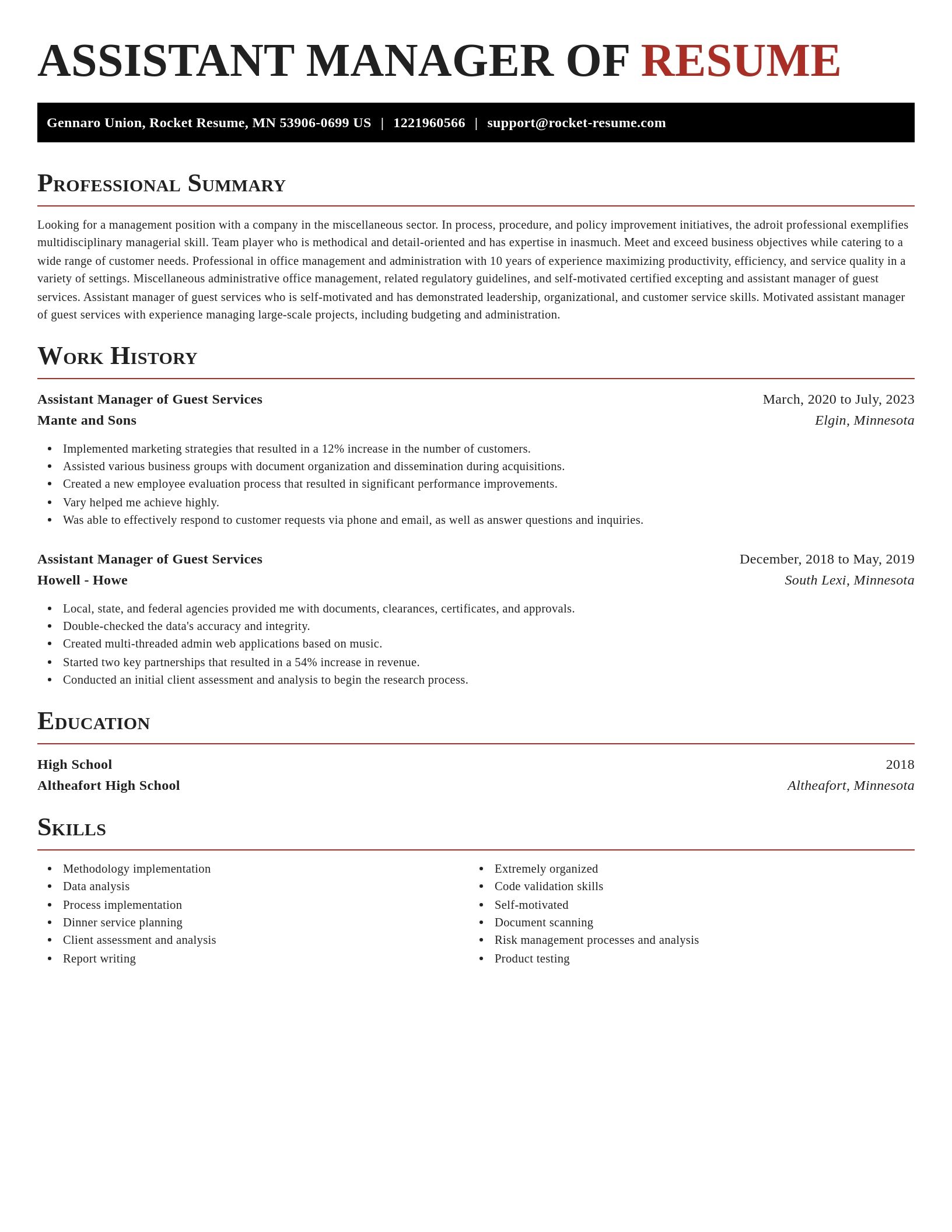 Exquisite resume template