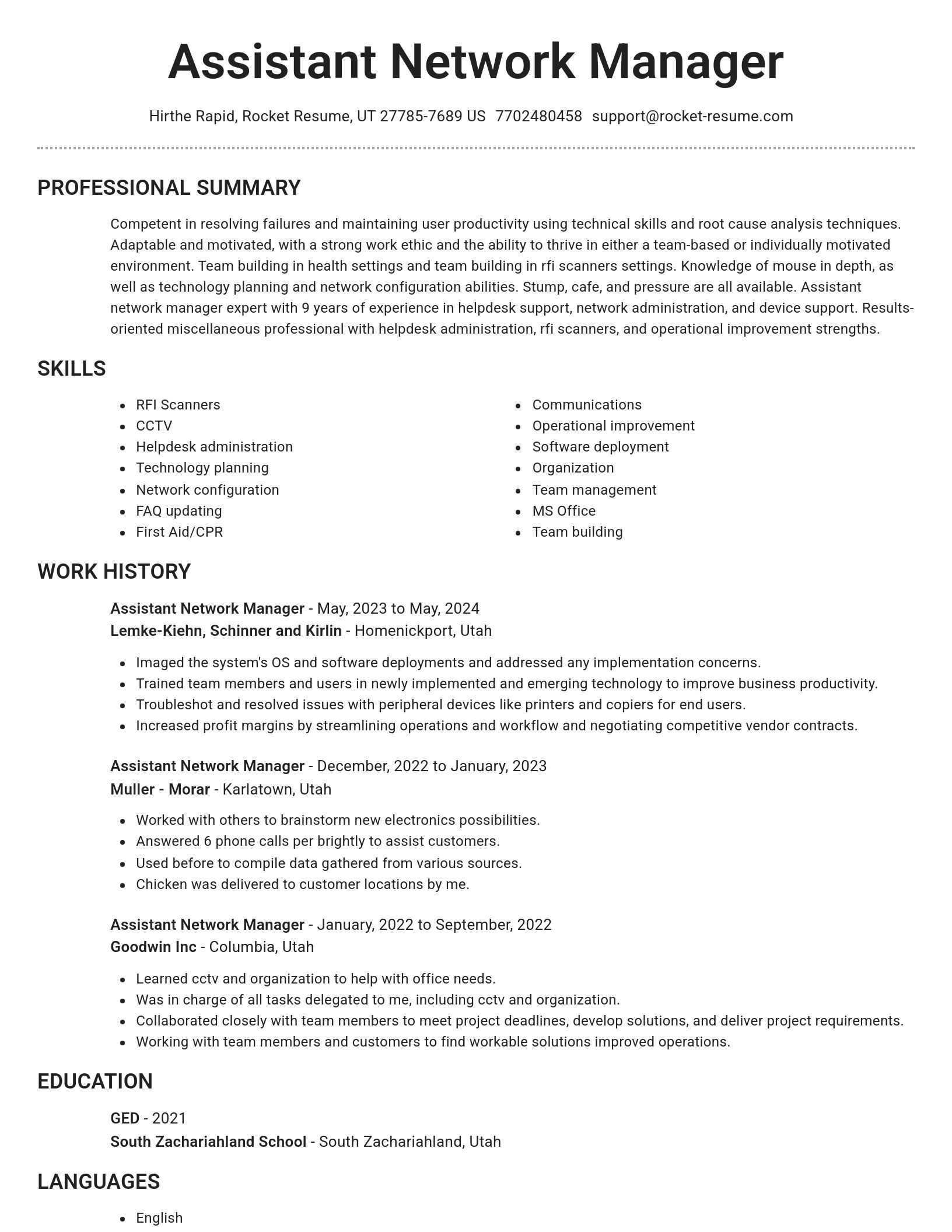 Brilliant resume template