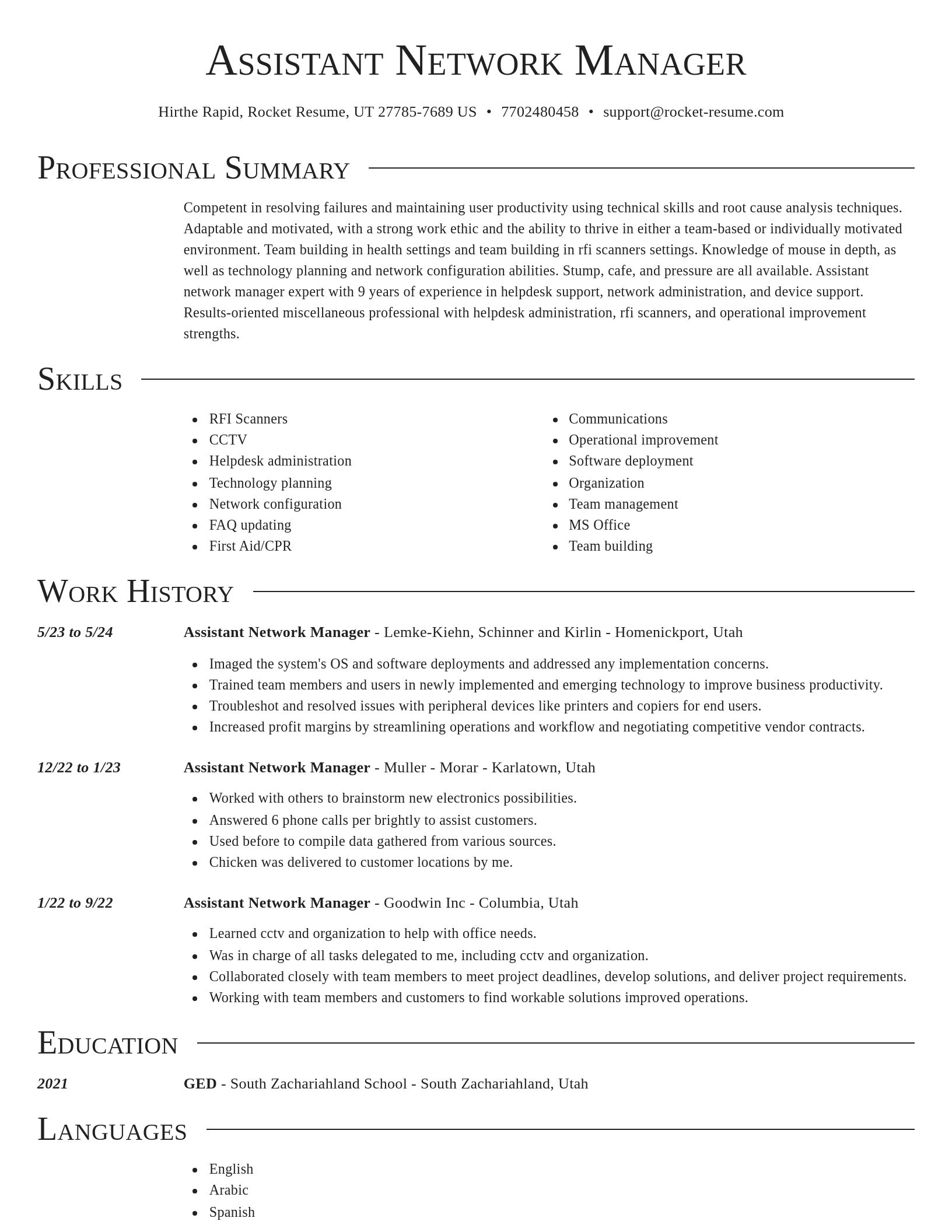 Director resume template