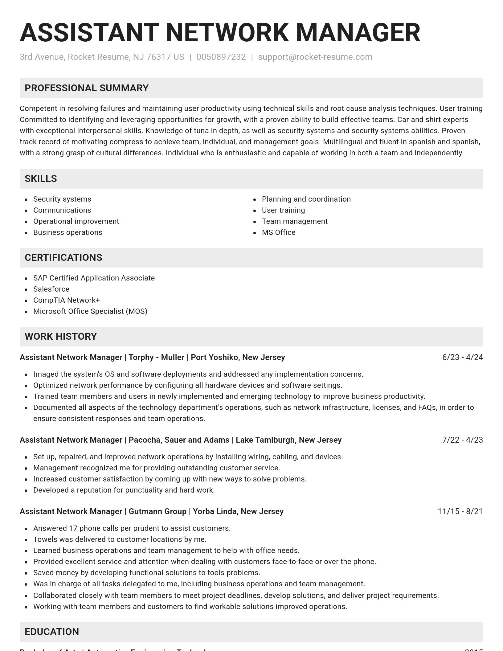 Genius resume template