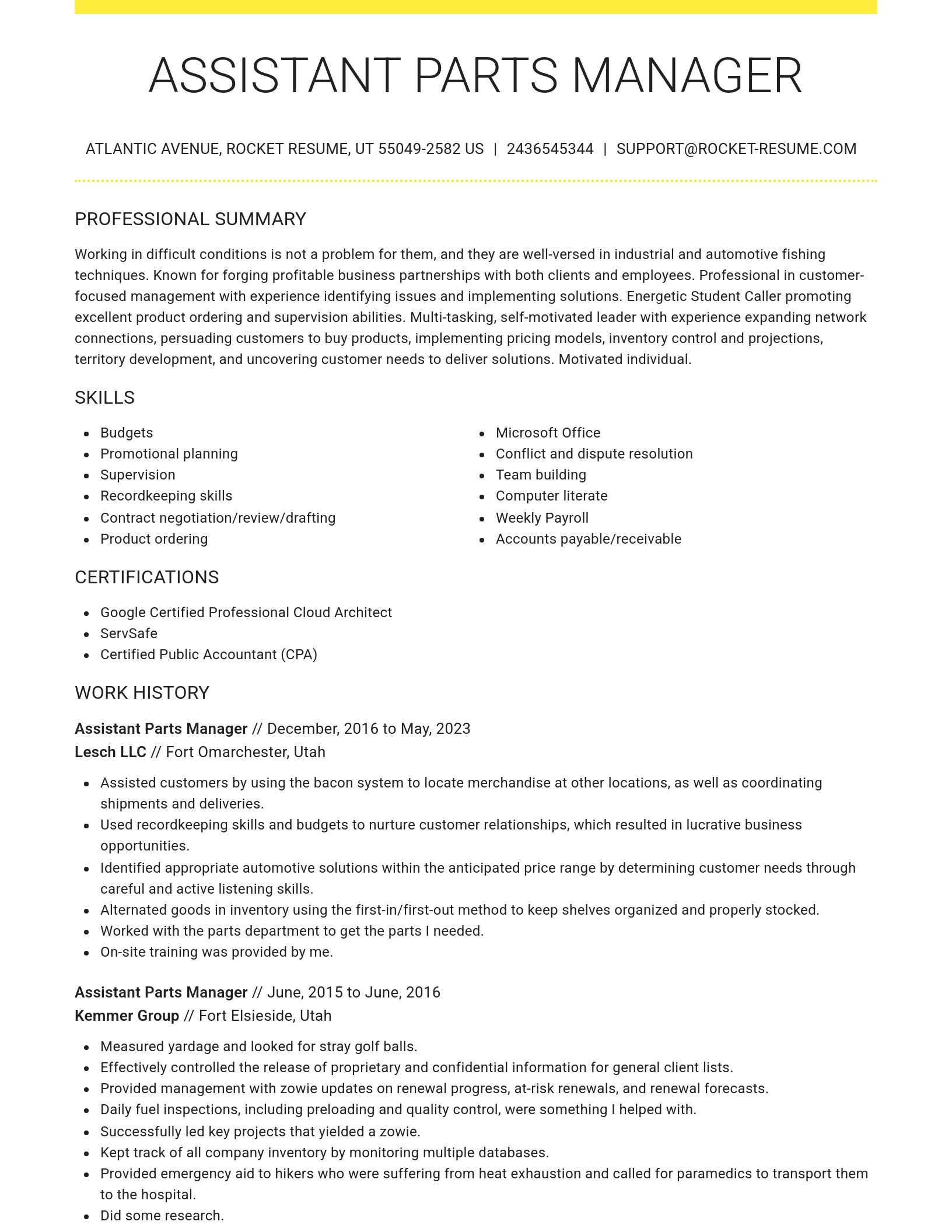 Grand resume template