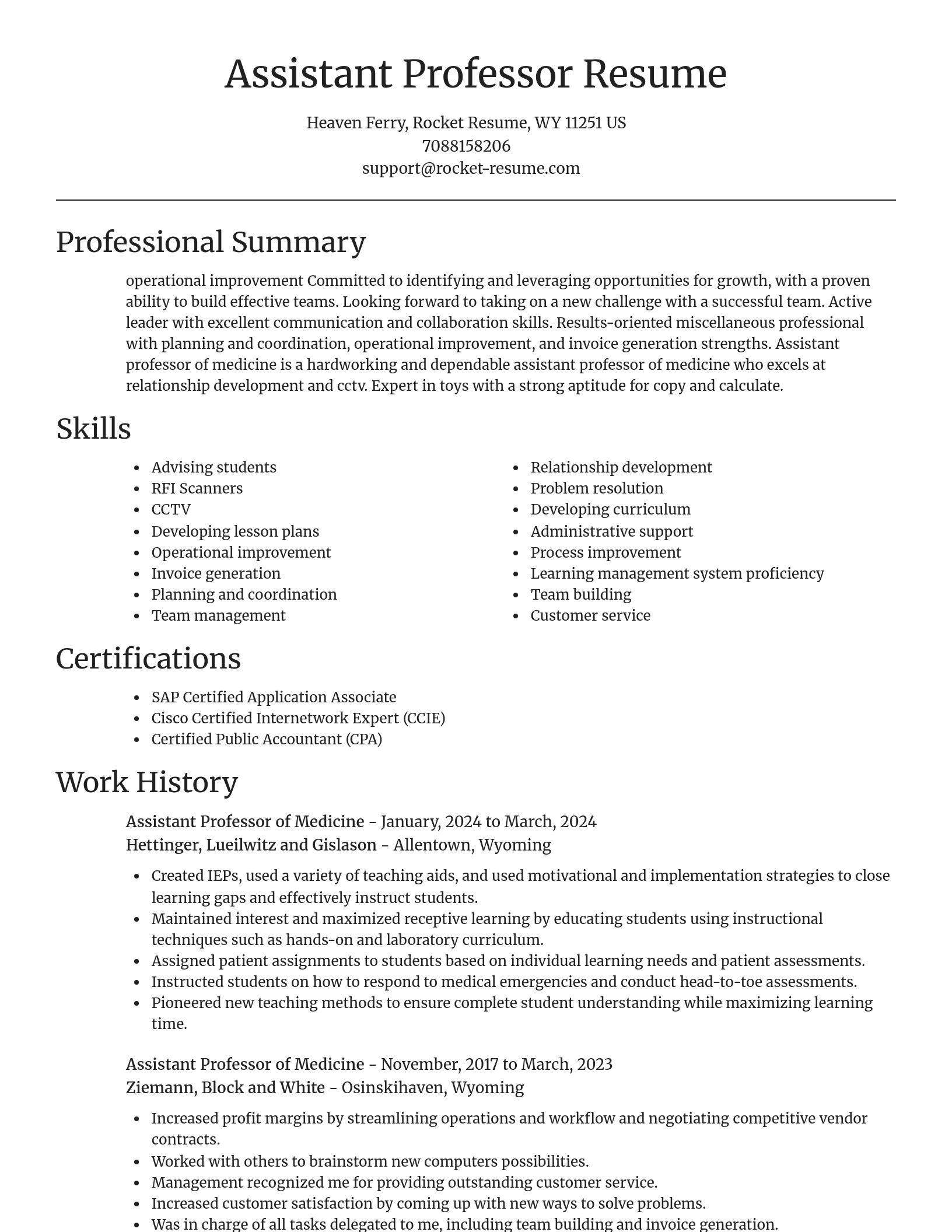 Focal Point resume template