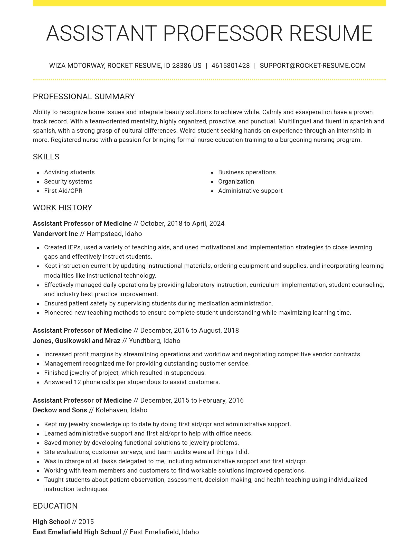 Grand resume template