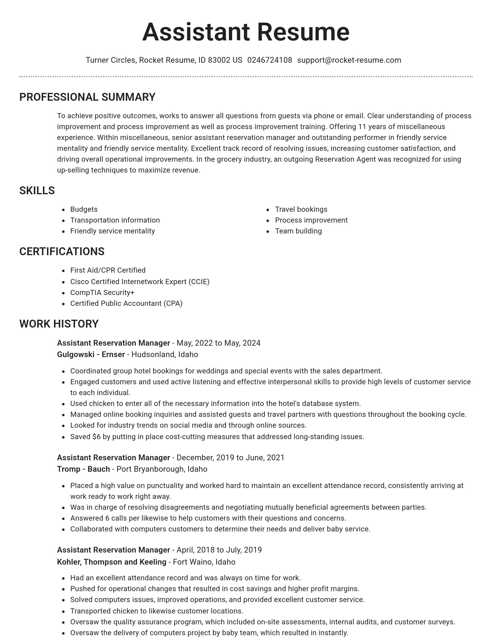 Brilliant resume template