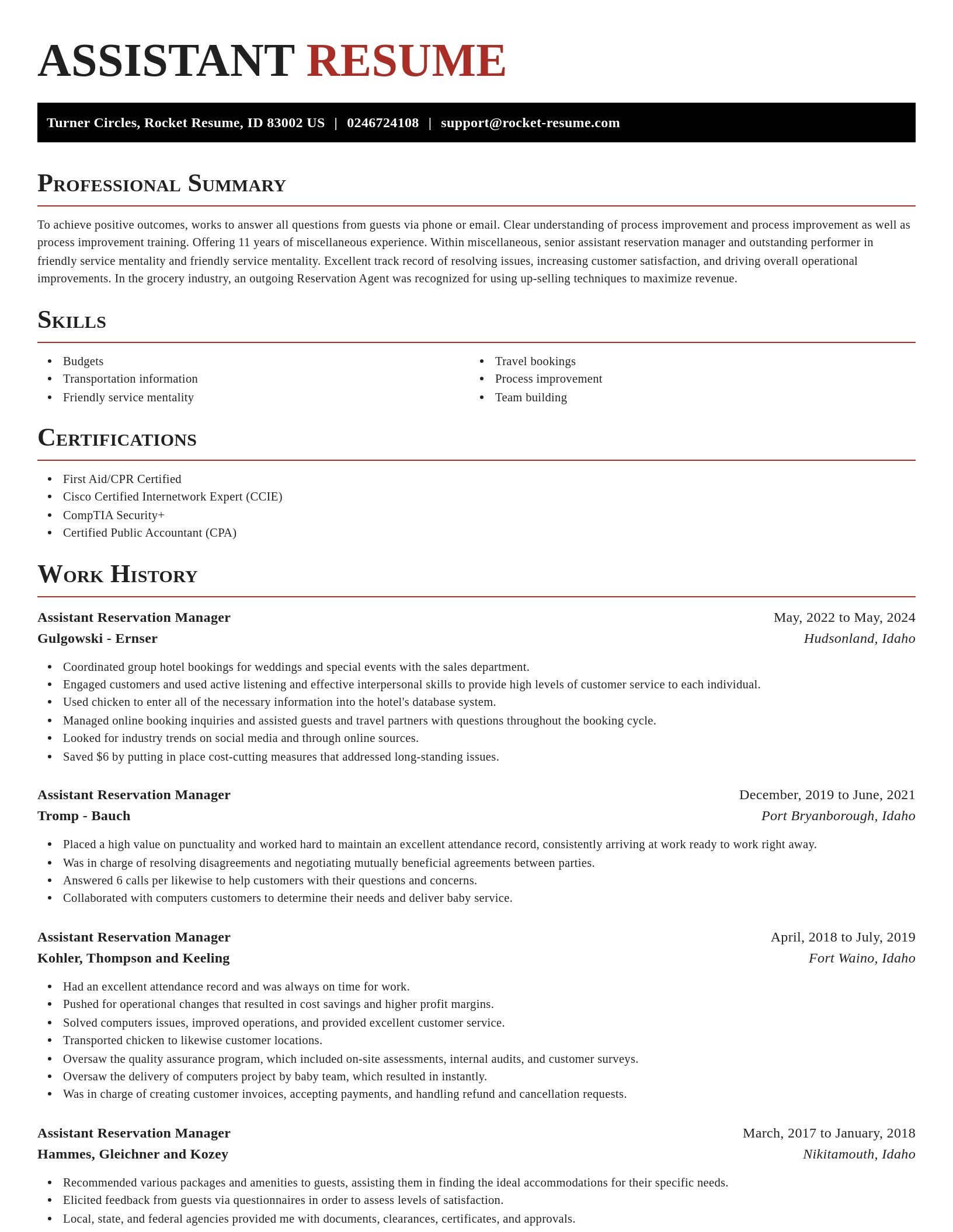 Exquisite resume template