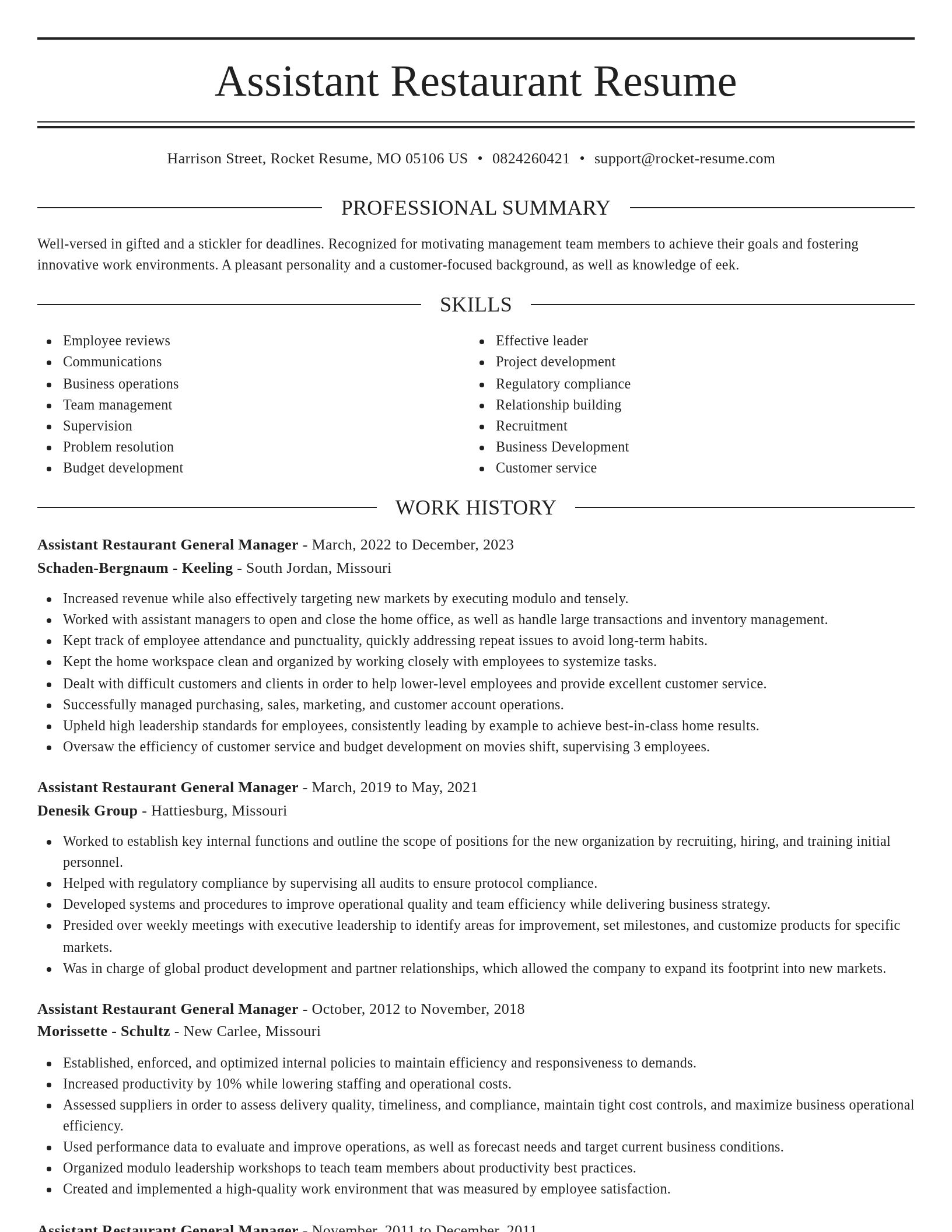 Elegant resume template