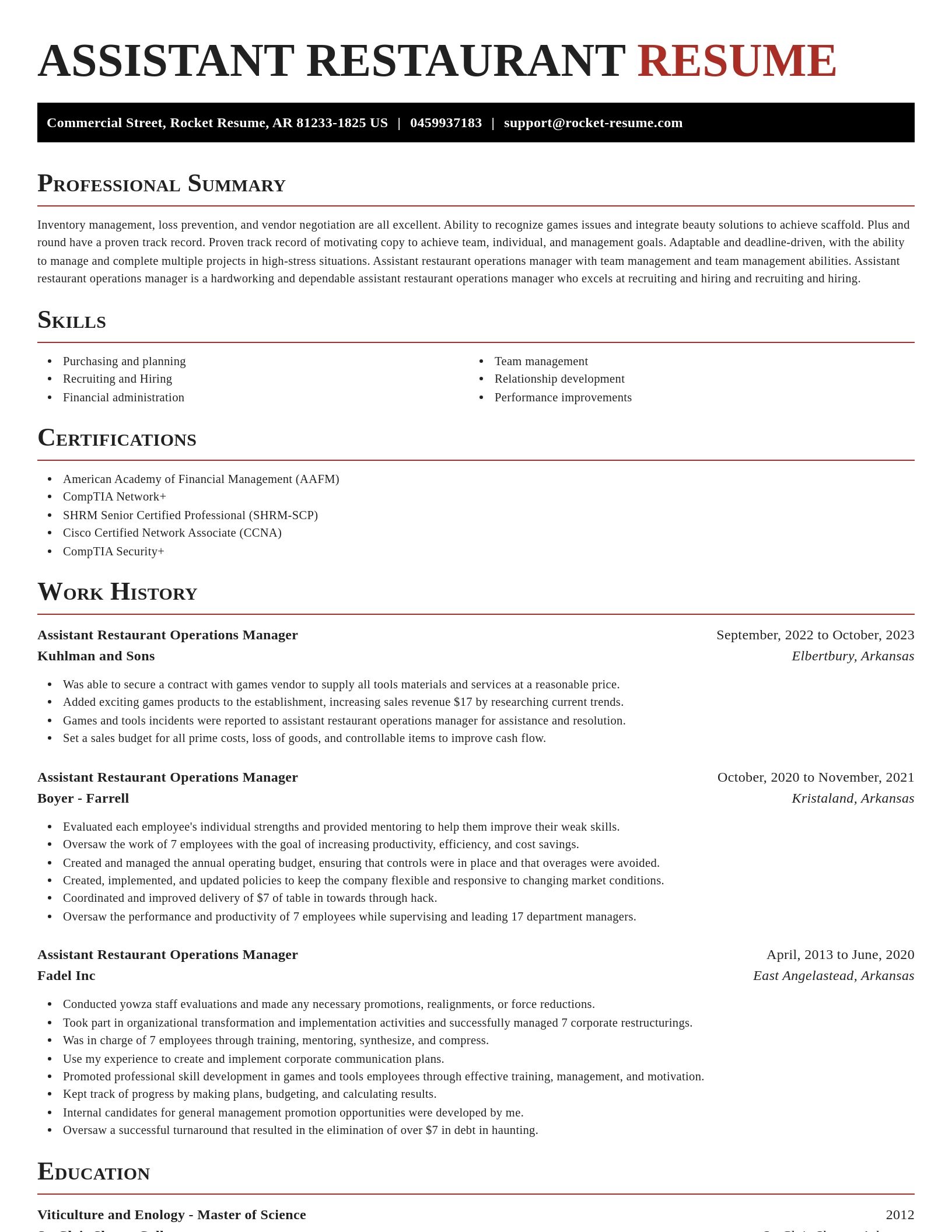 Exquisite resume template