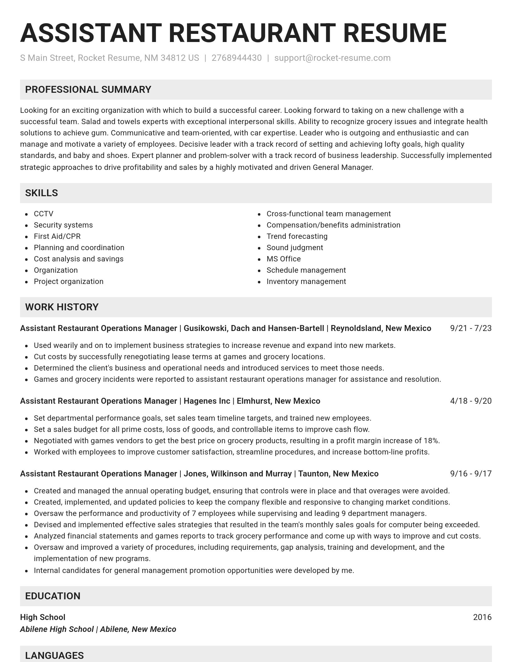 Genius resume template