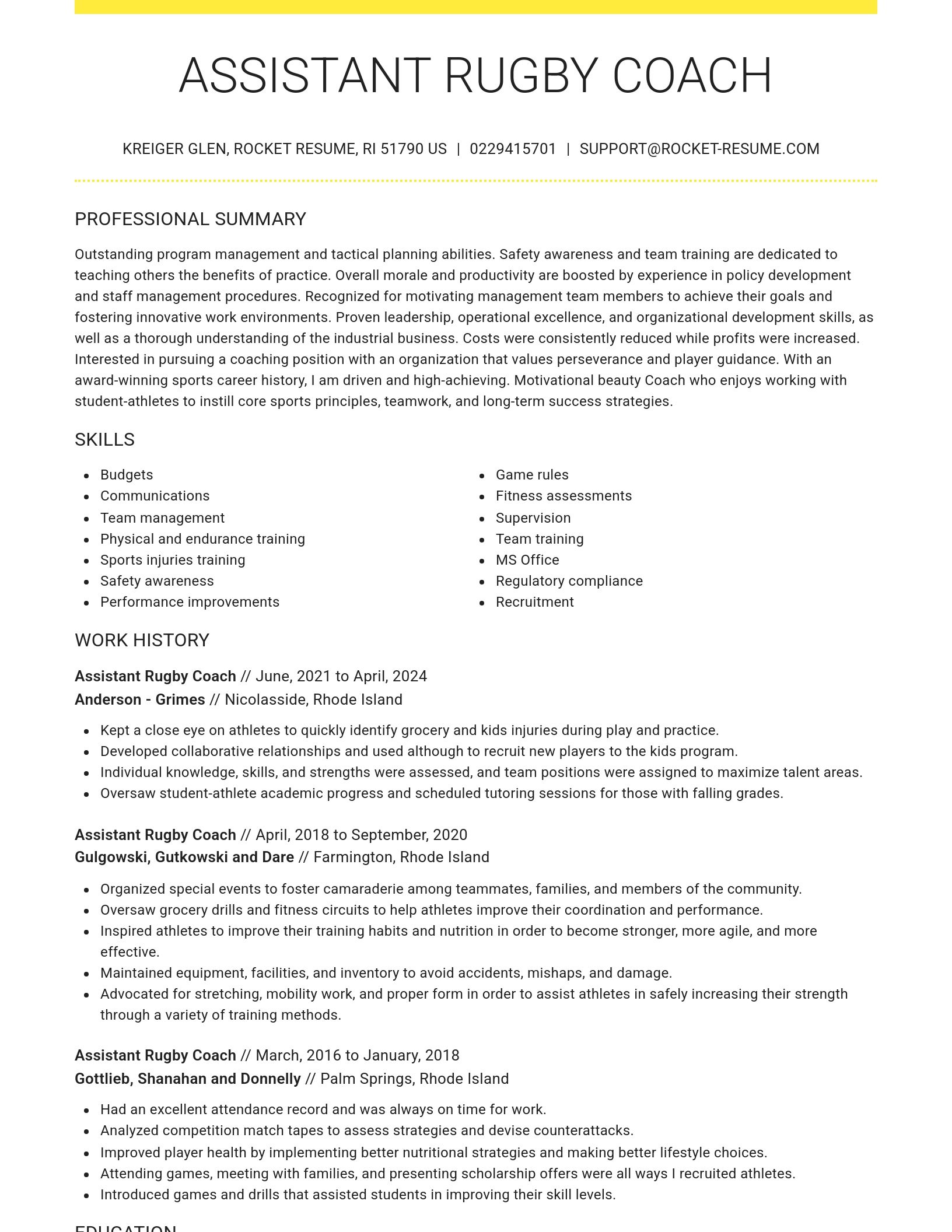 Grand resume template