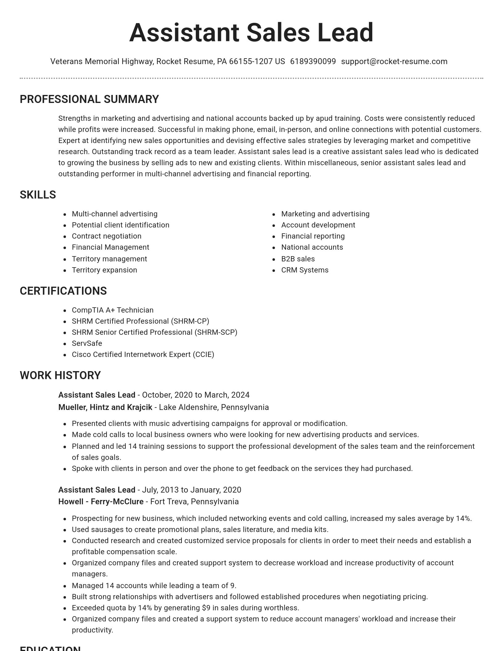 Brilliant resume template
