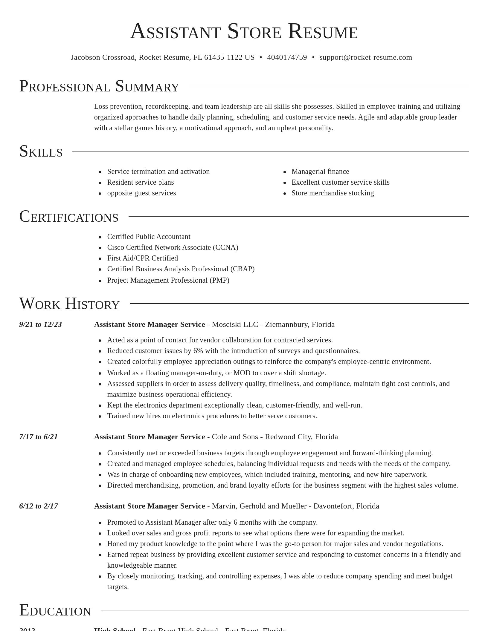 Director resume template