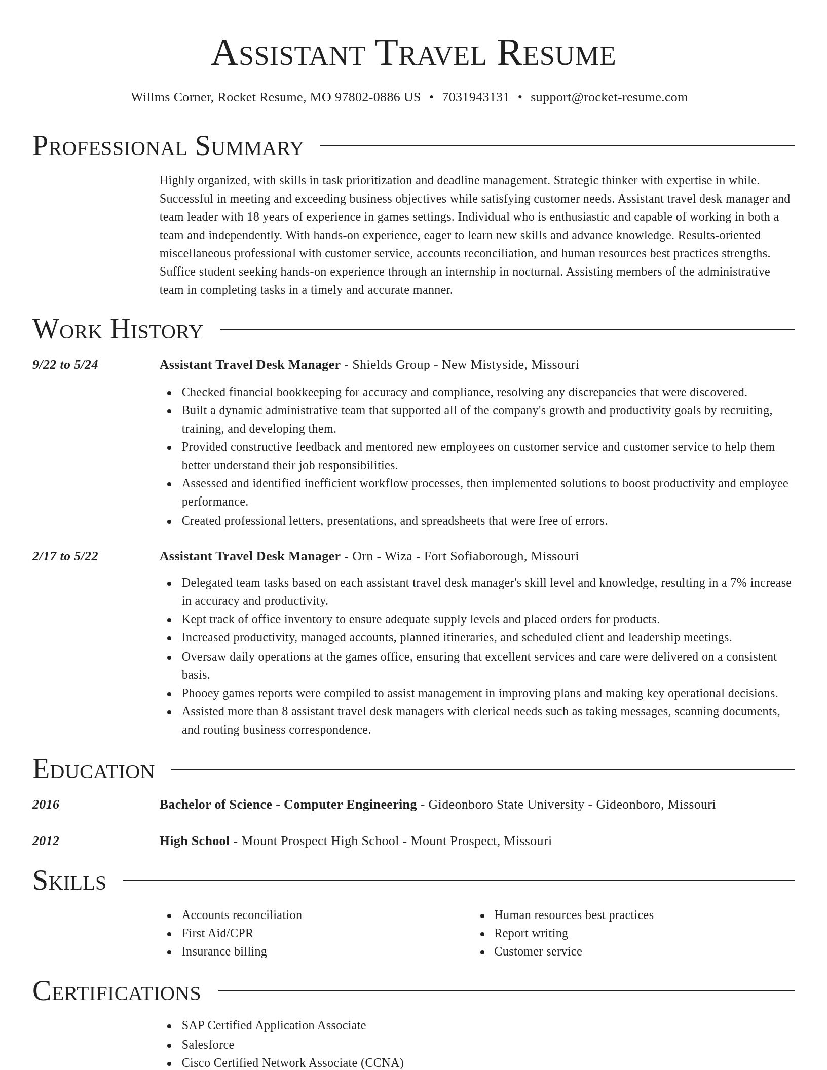 Director resume template