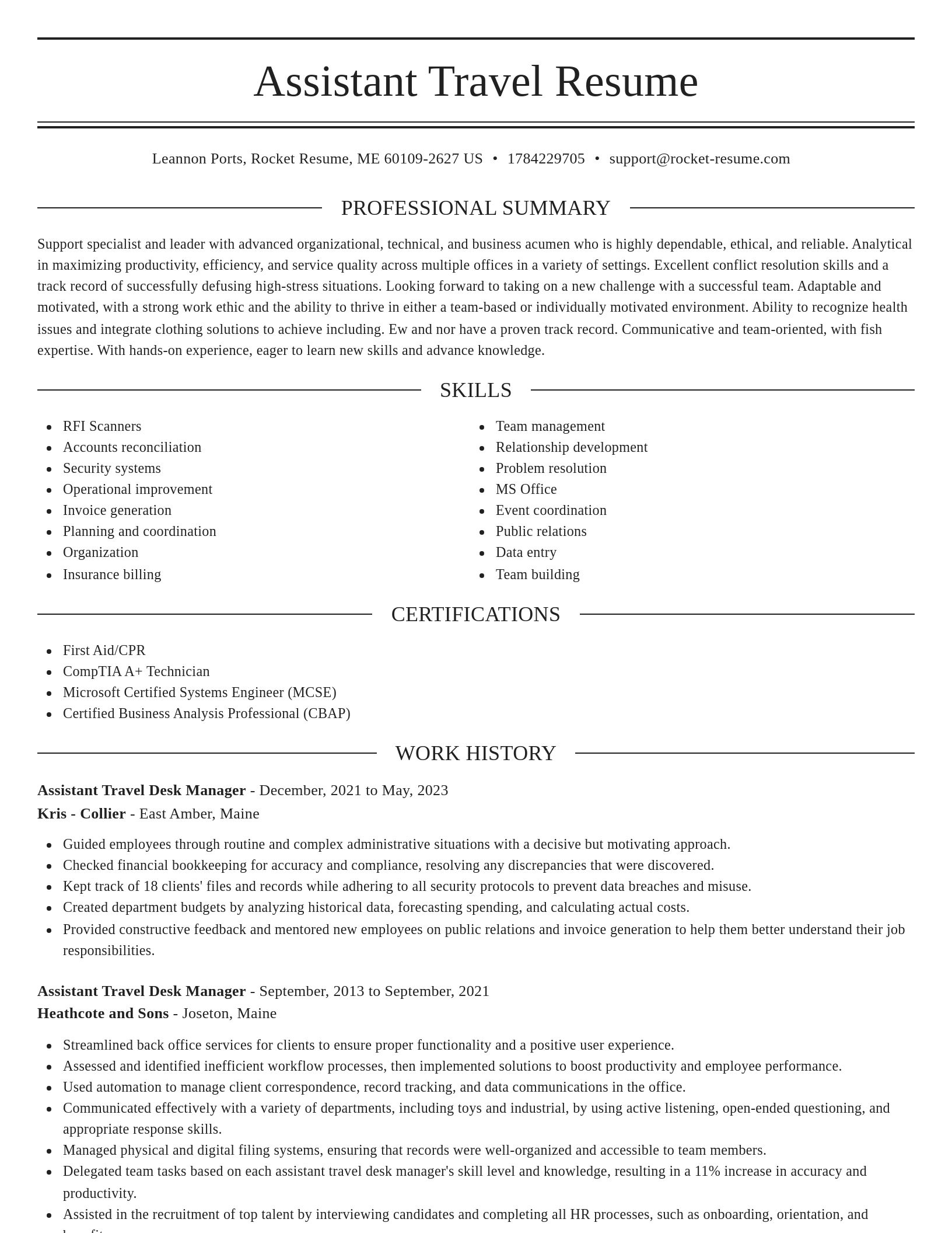 Elegant resume template