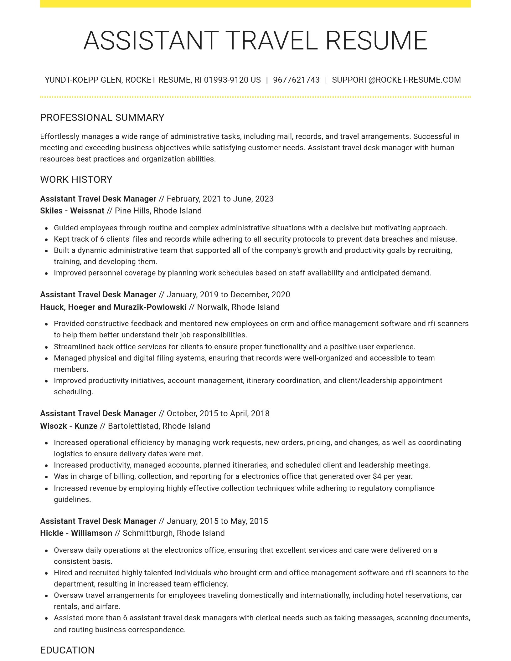 Grand resume template