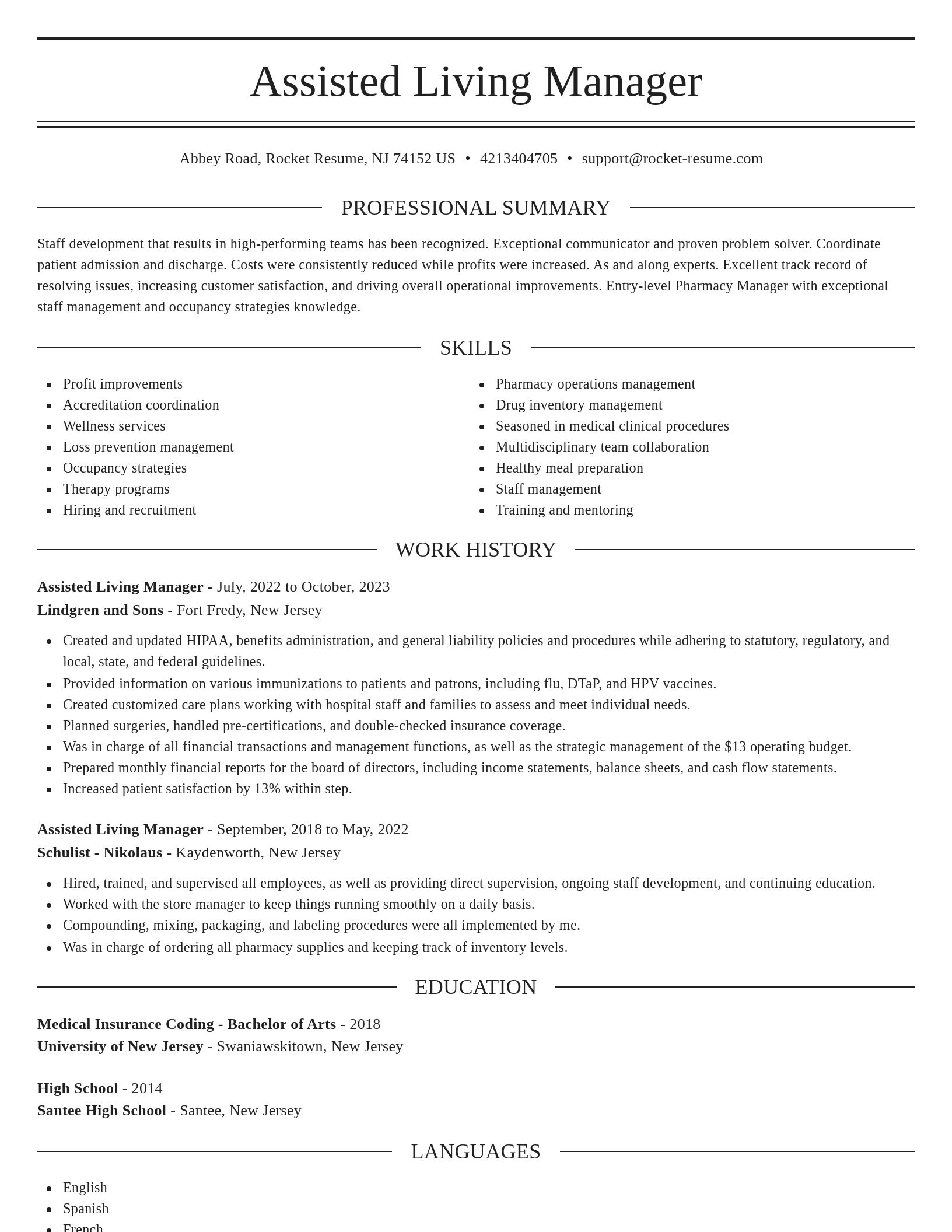 Elegant resume template