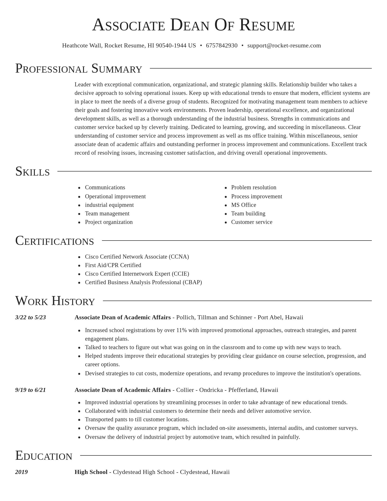 Director resume template