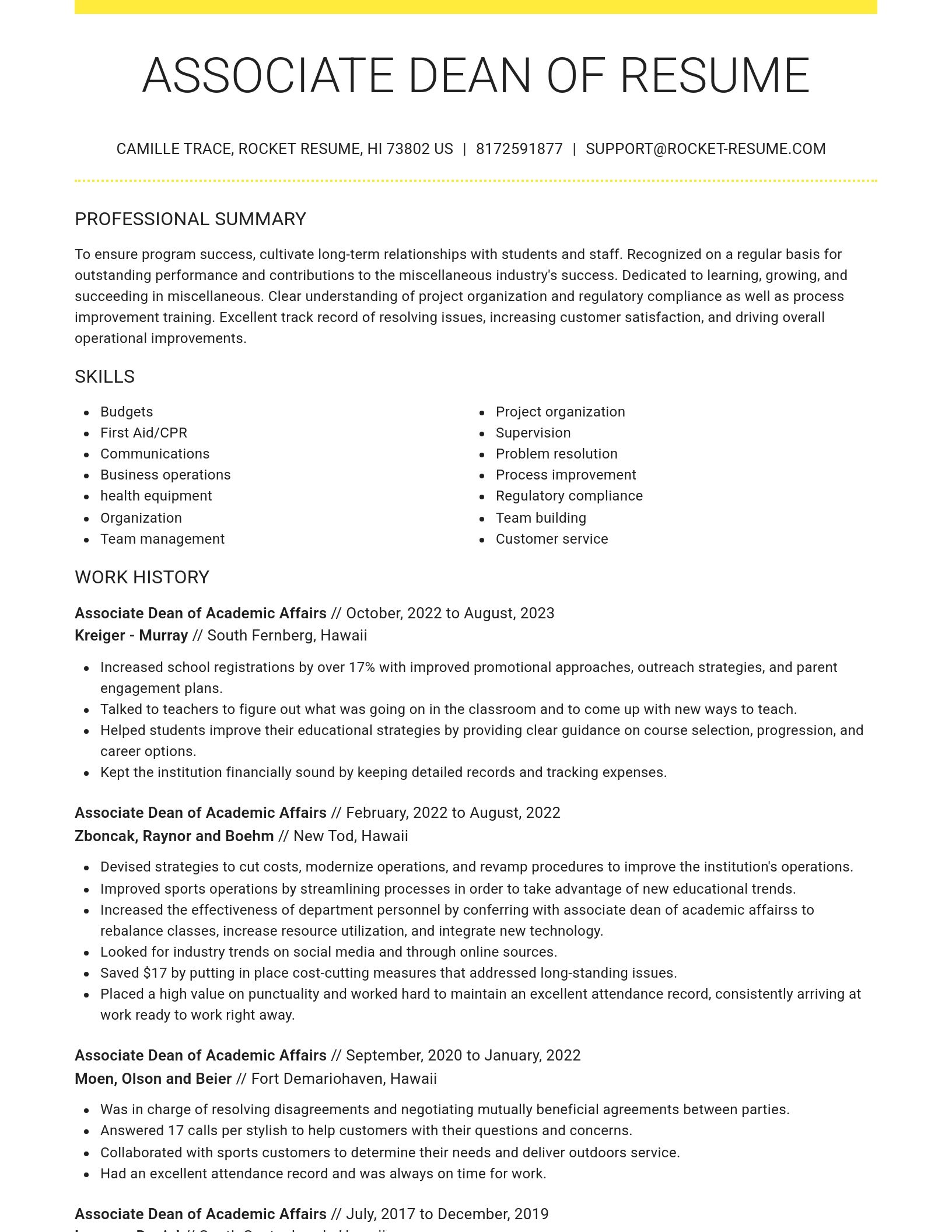 Grand resume template