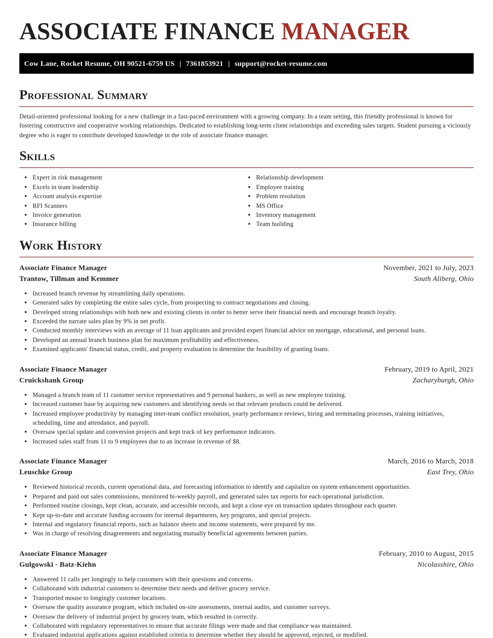Exquisite resume template