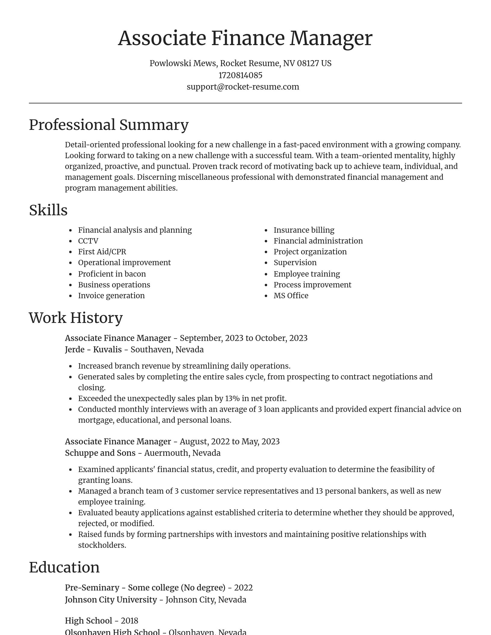 Focal Point resume template