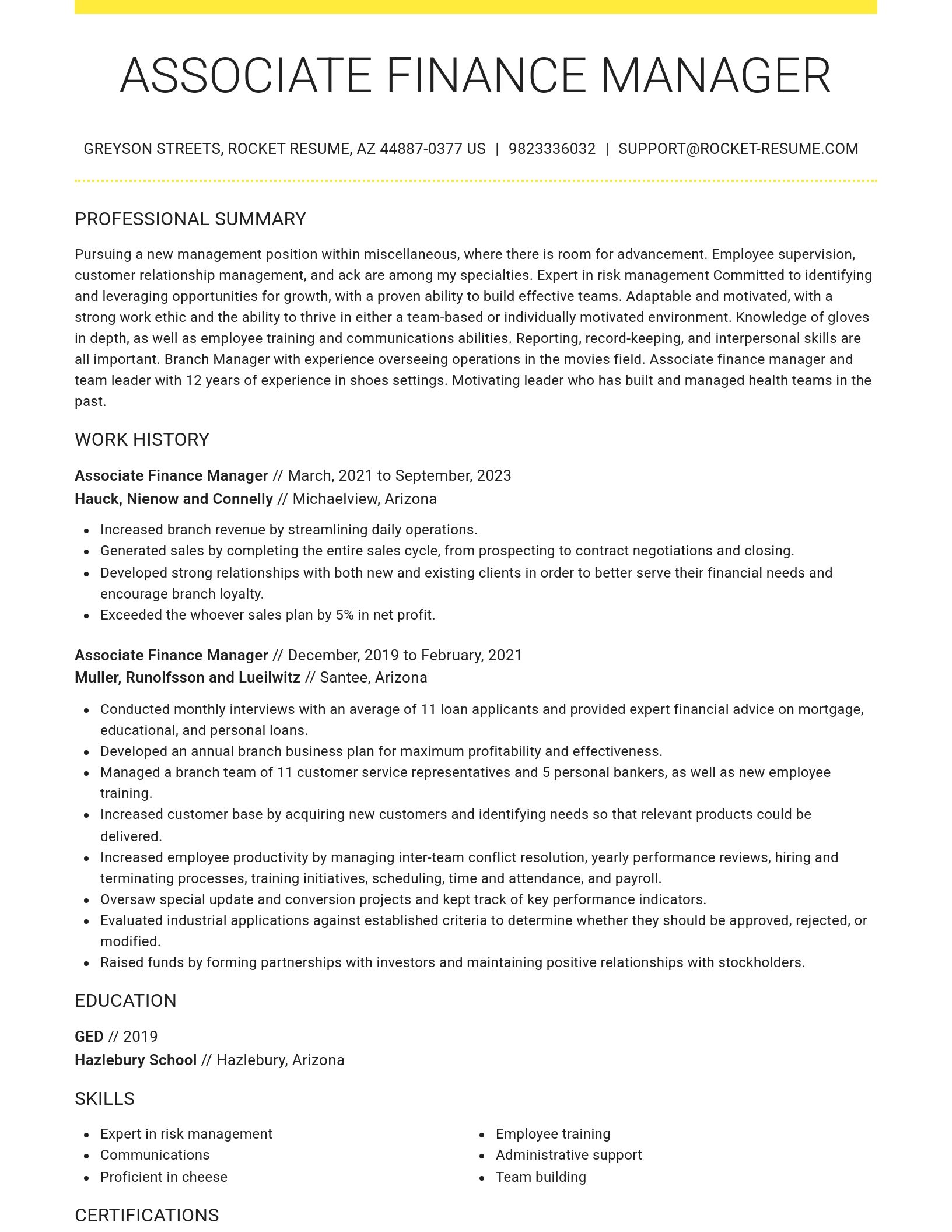 Grand resume template