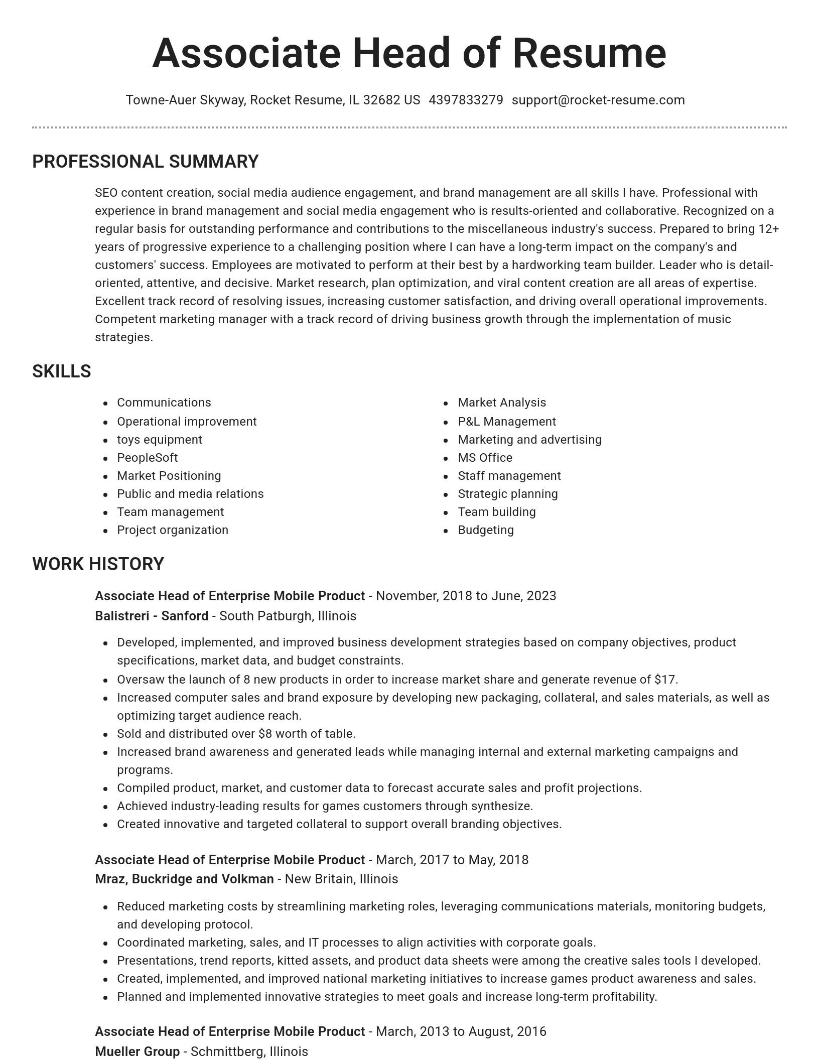 Brilliant resume template