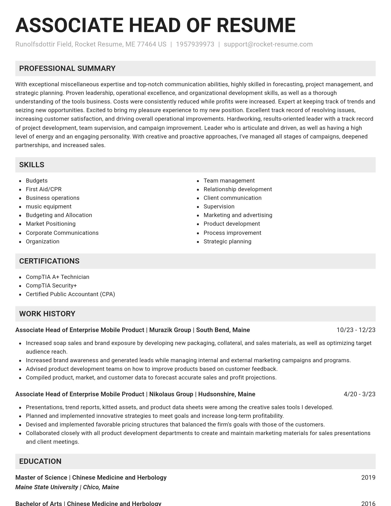 Genius resume template