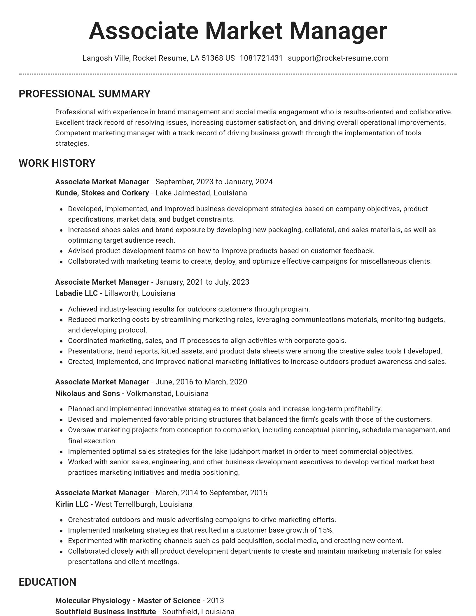 Brilliant resume template