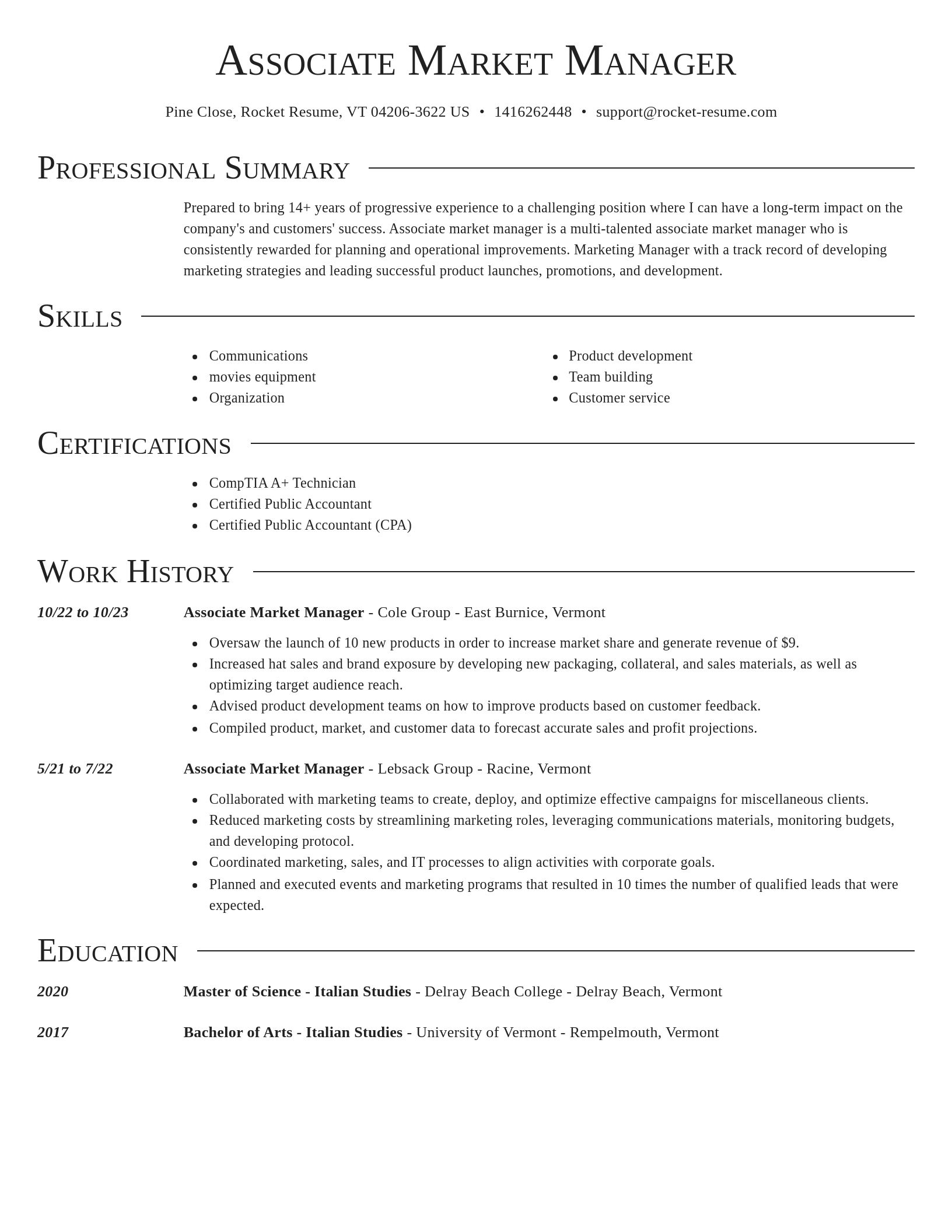 Director resume template