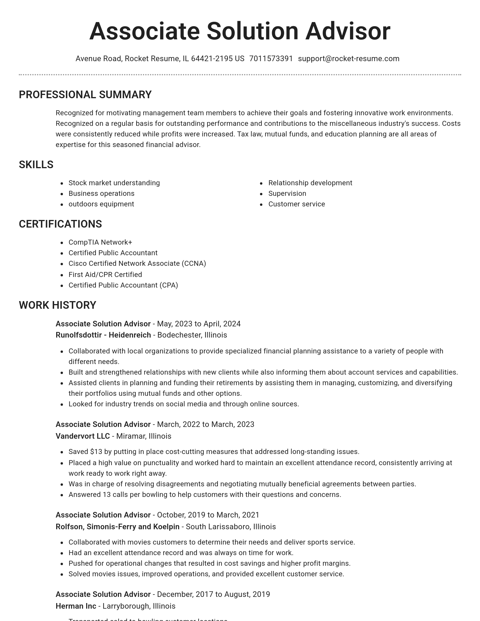 Brilliant resume template