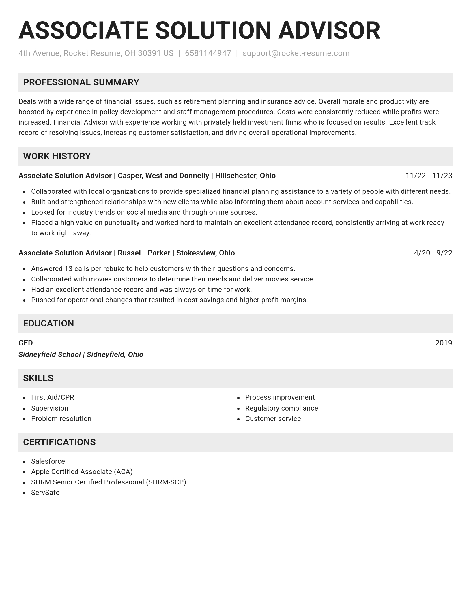 Genius resume template
