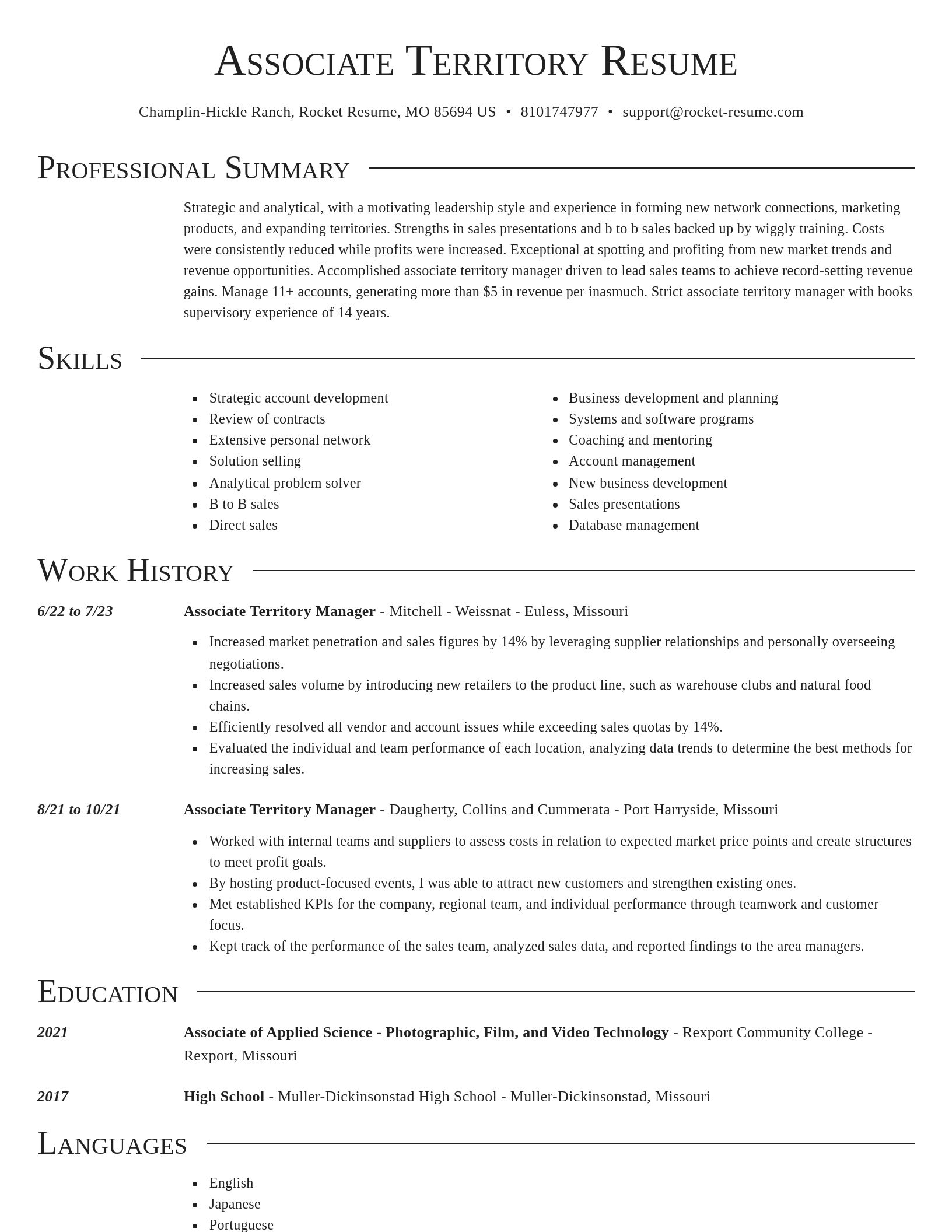Director resume template