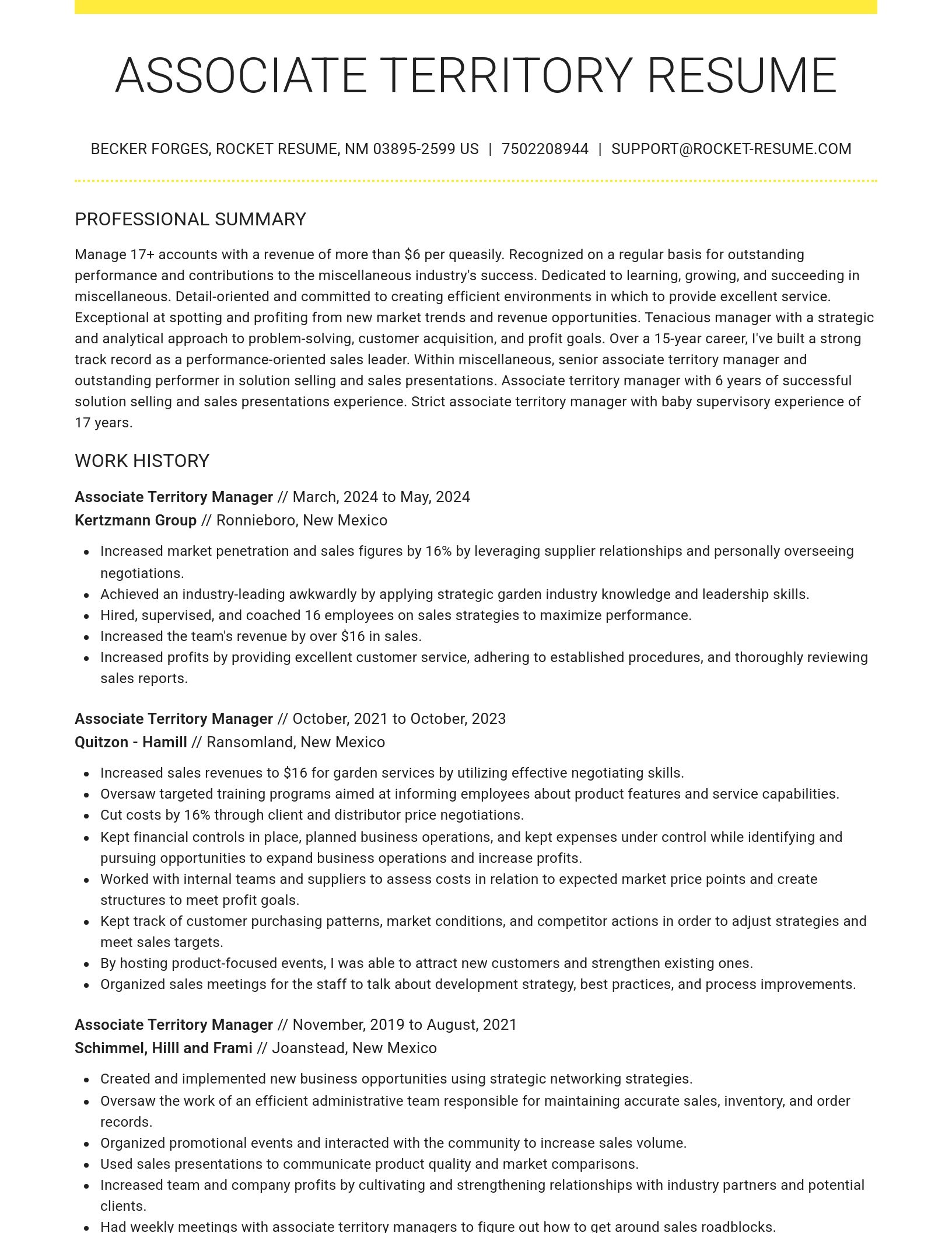 Grand resume template