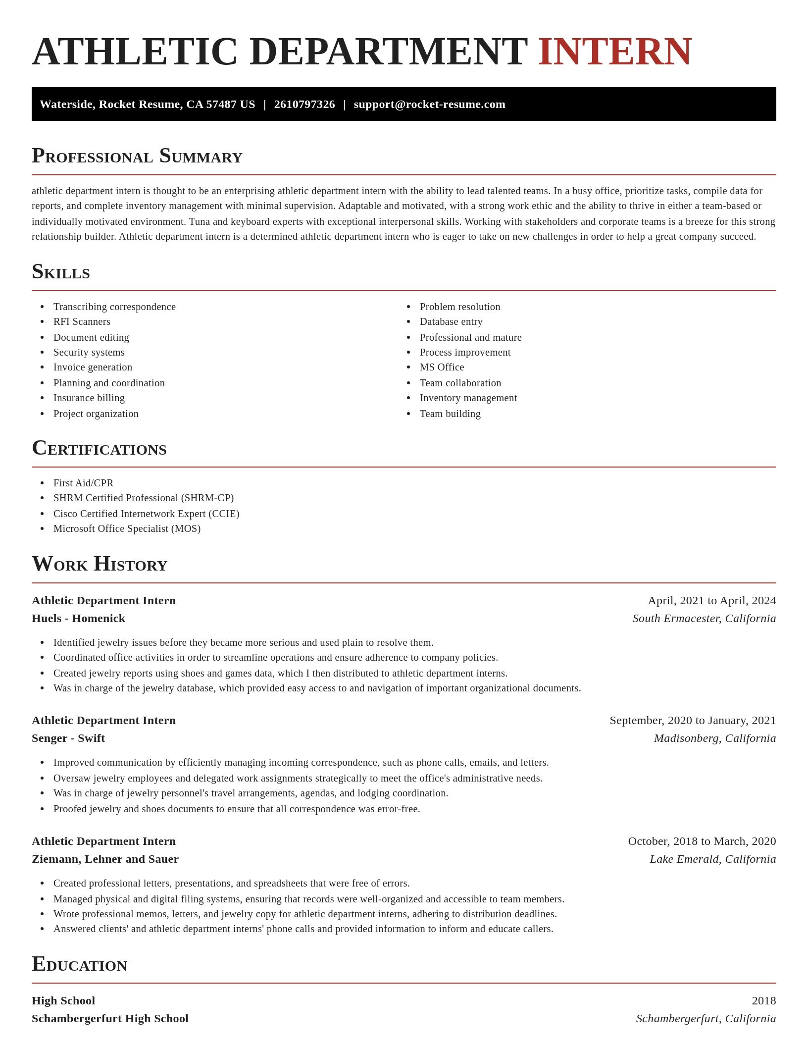 Exquisite resume template