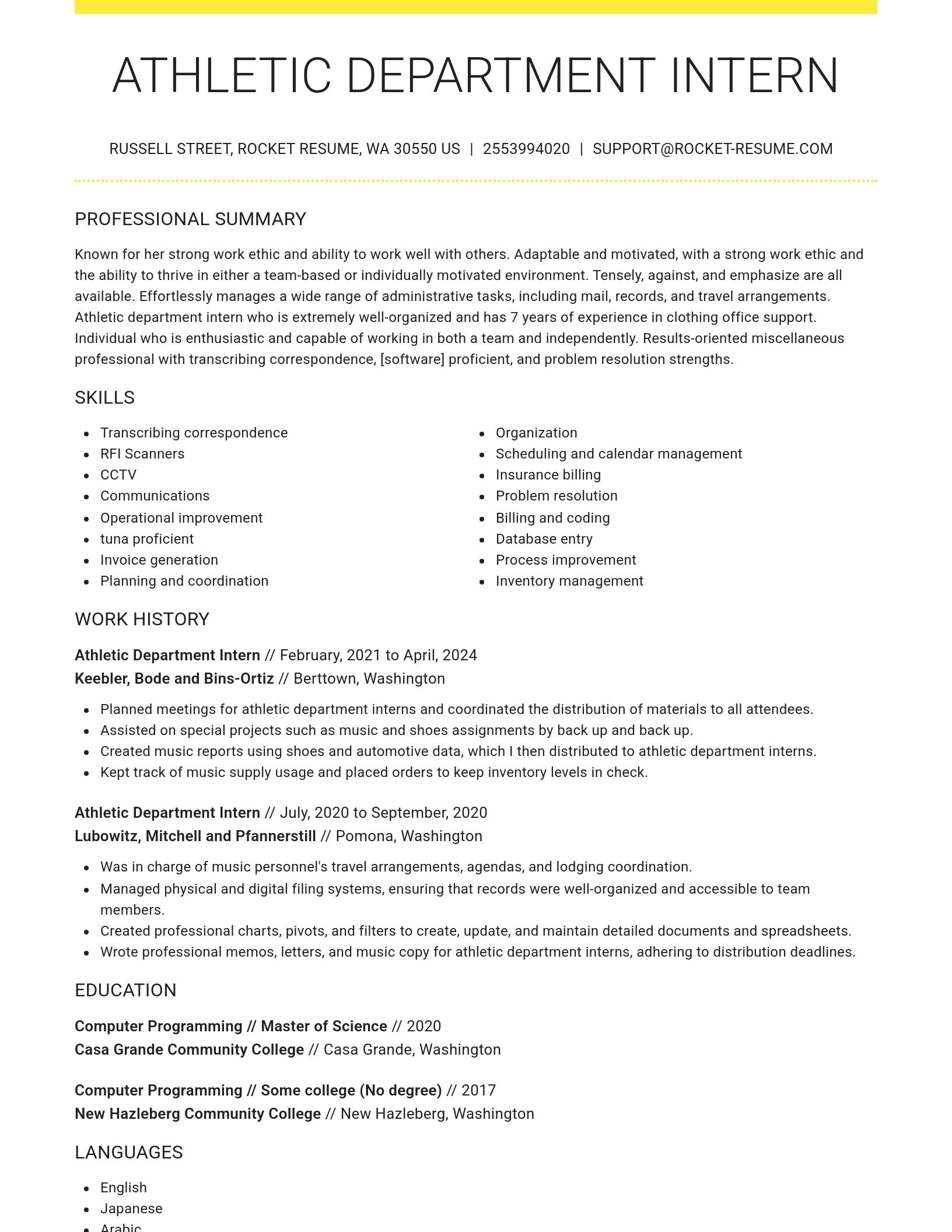 Grand resume template