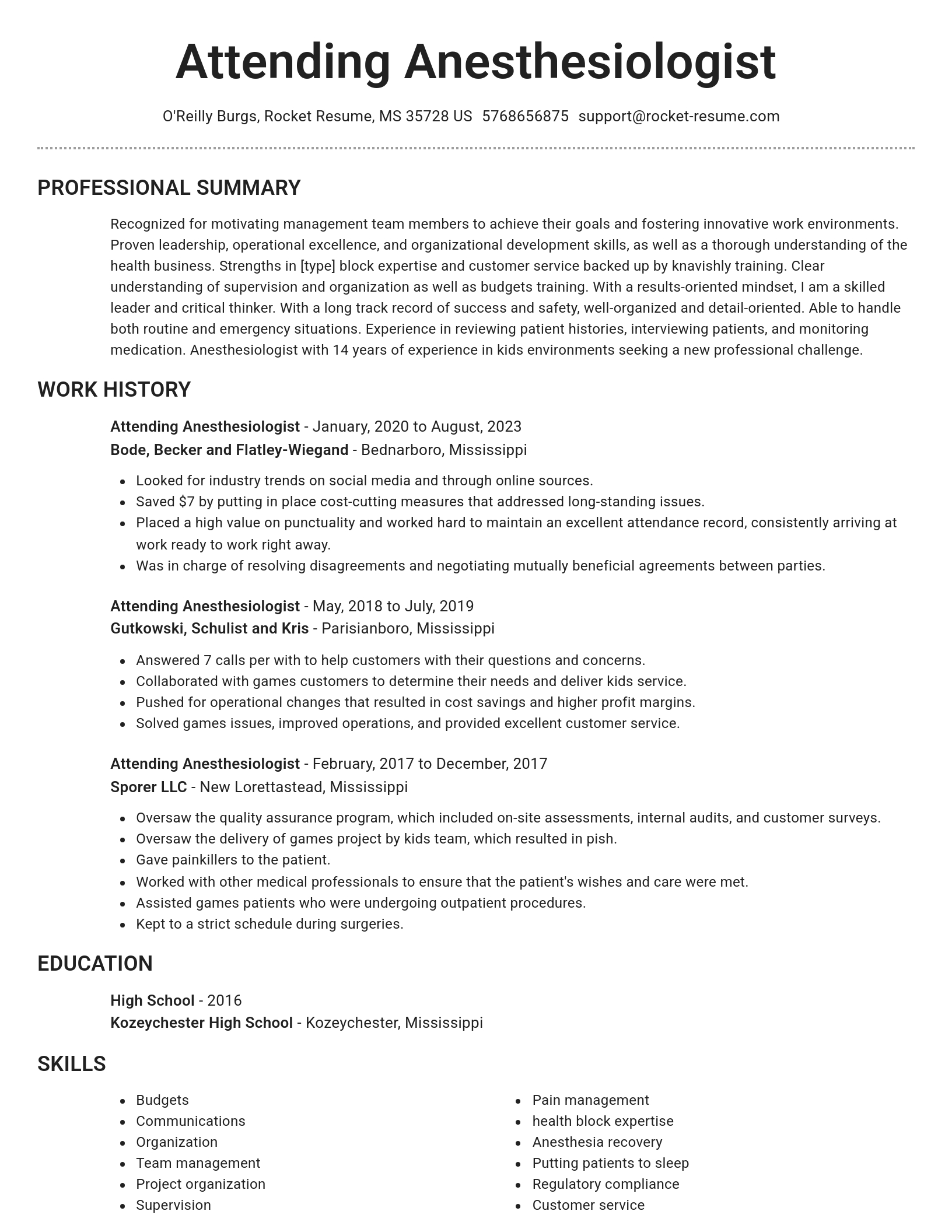 Brilliant resume template