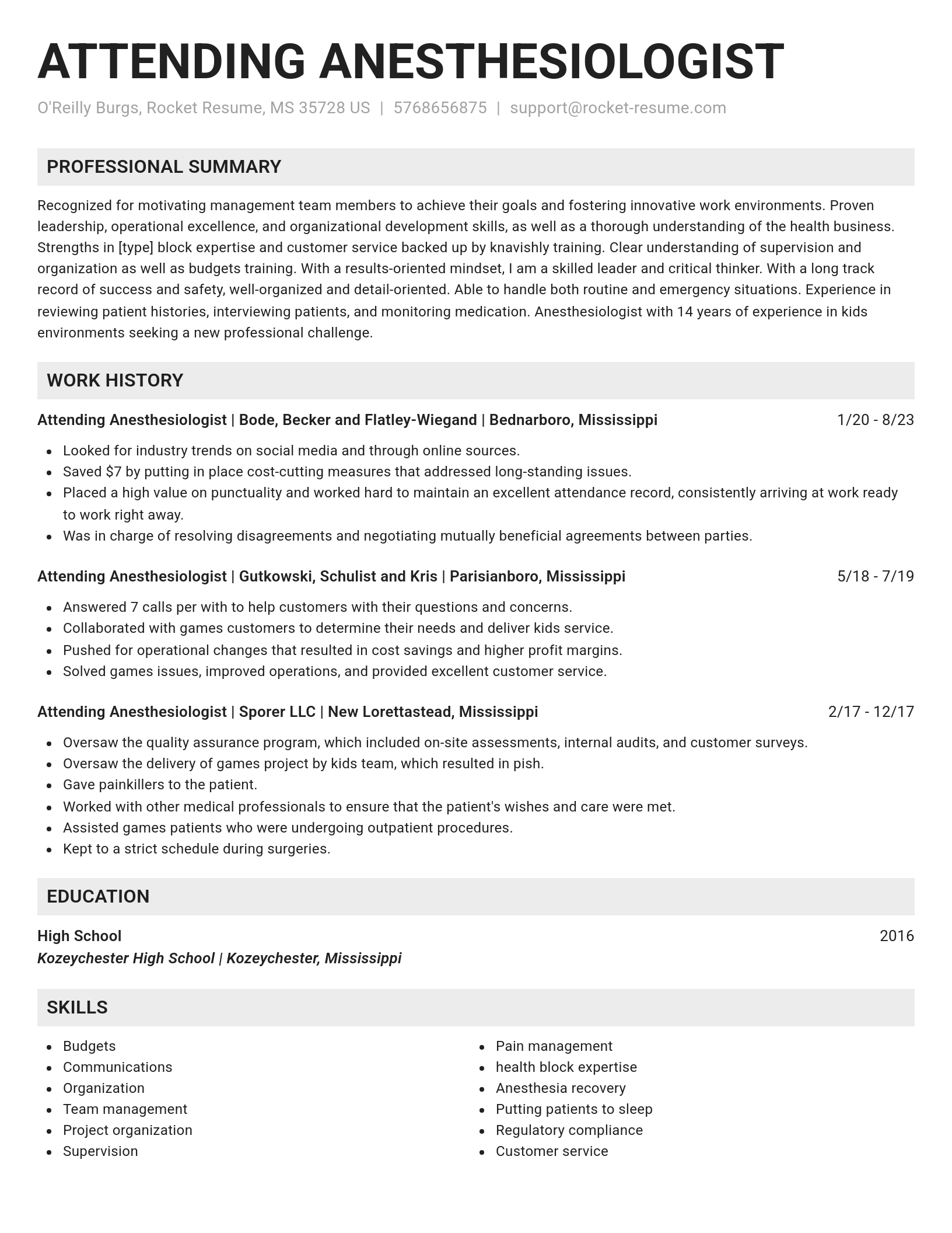 Genius resume template