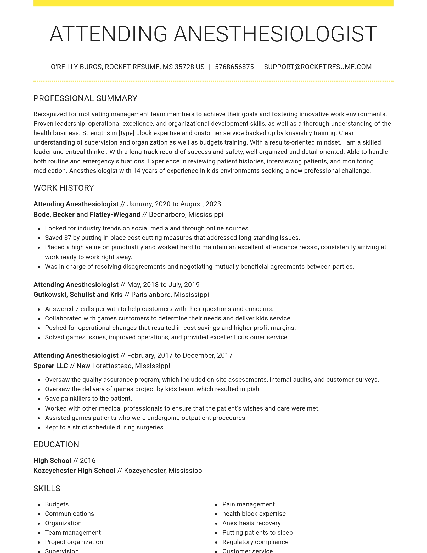 Grand resume template