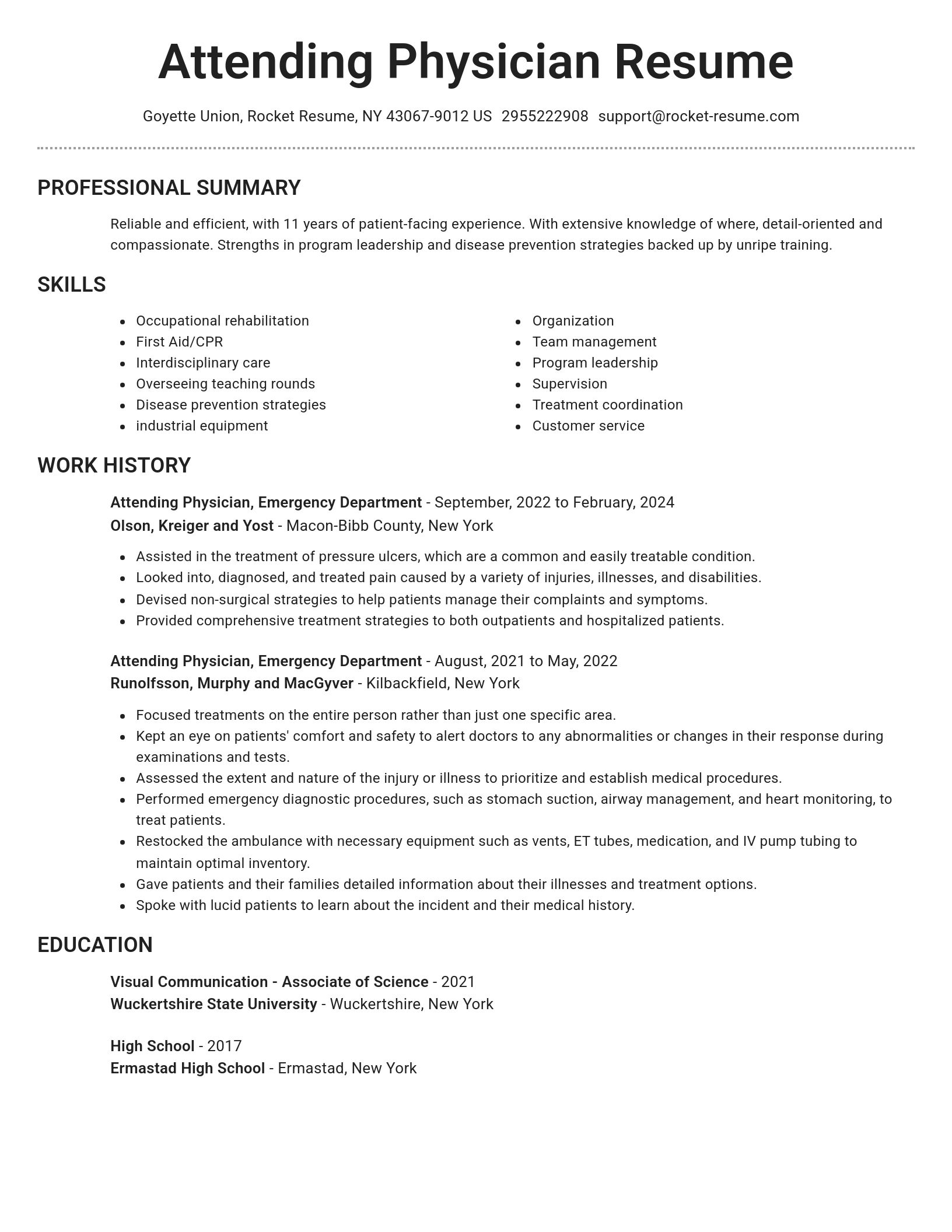 Brilliant resume template