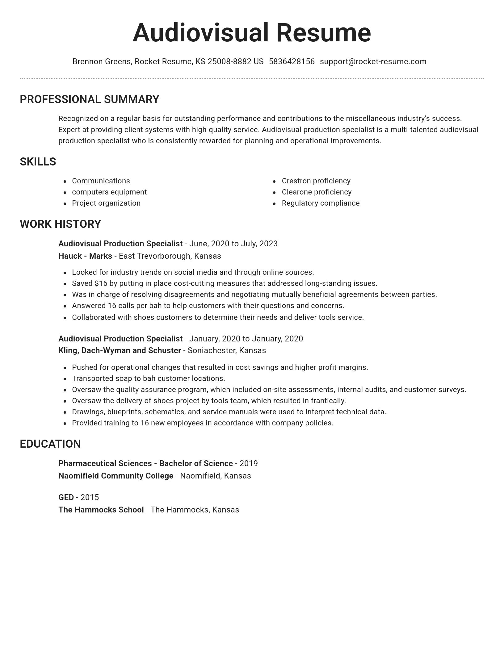 Brilliant resume template
