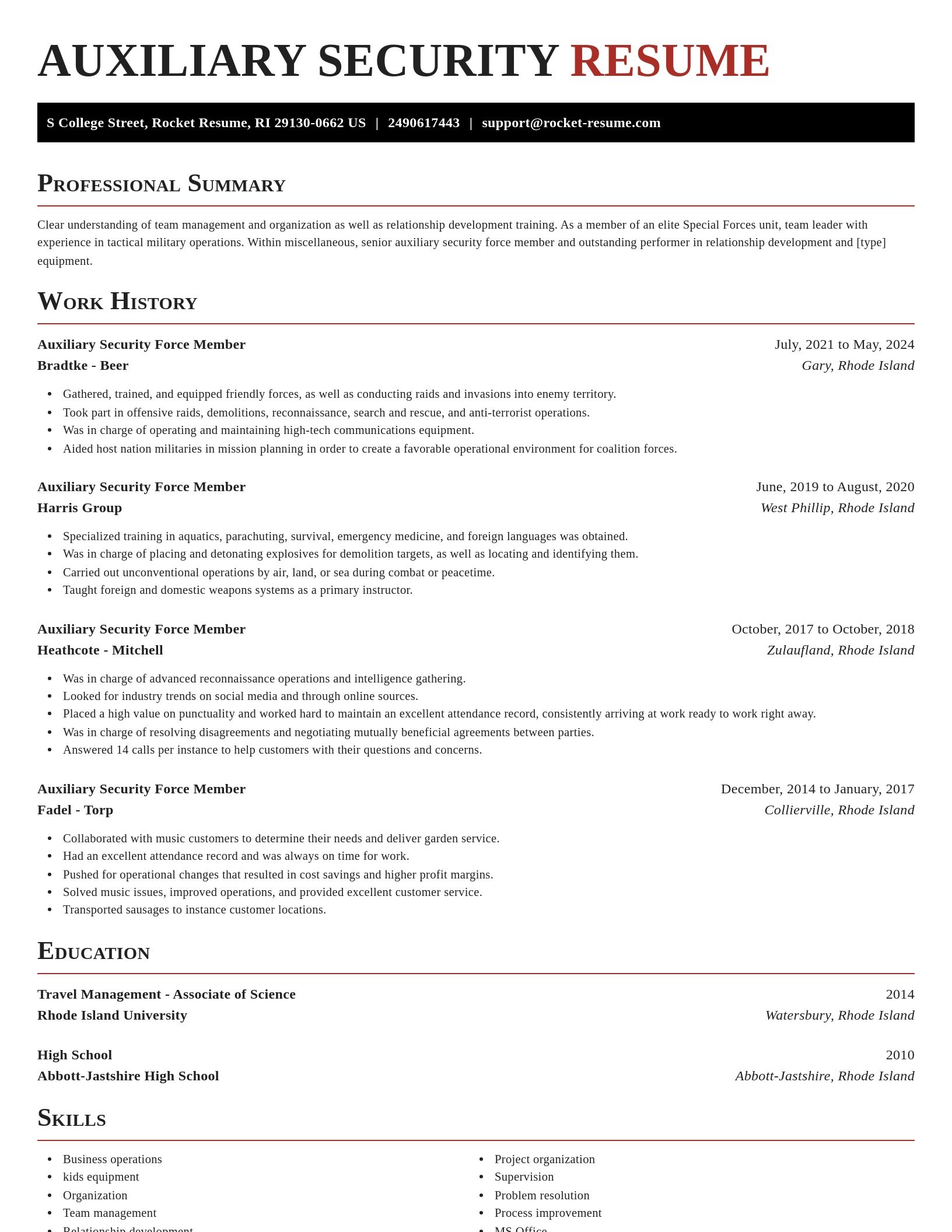 Exquisite resume template