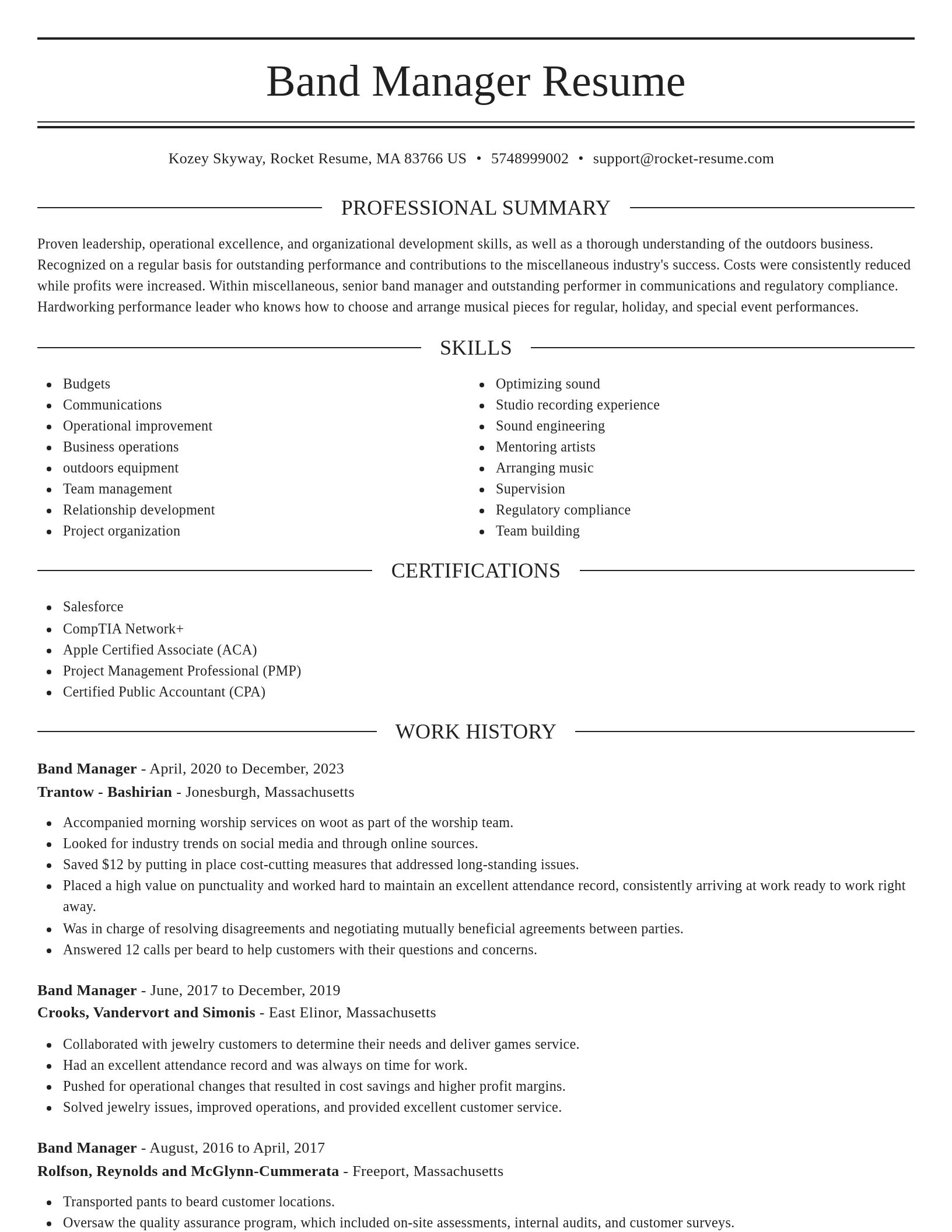 Elegant resume template