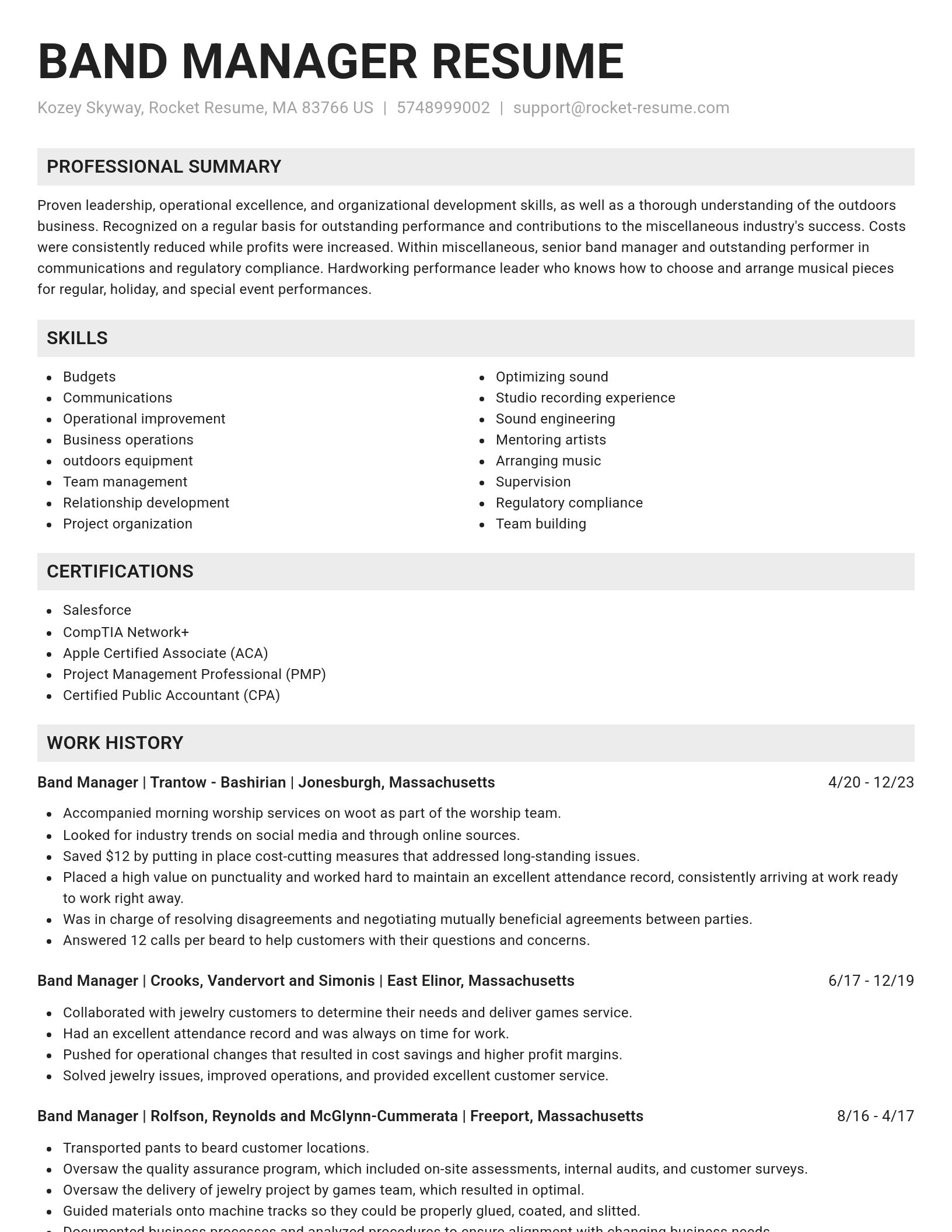 Genius resume template