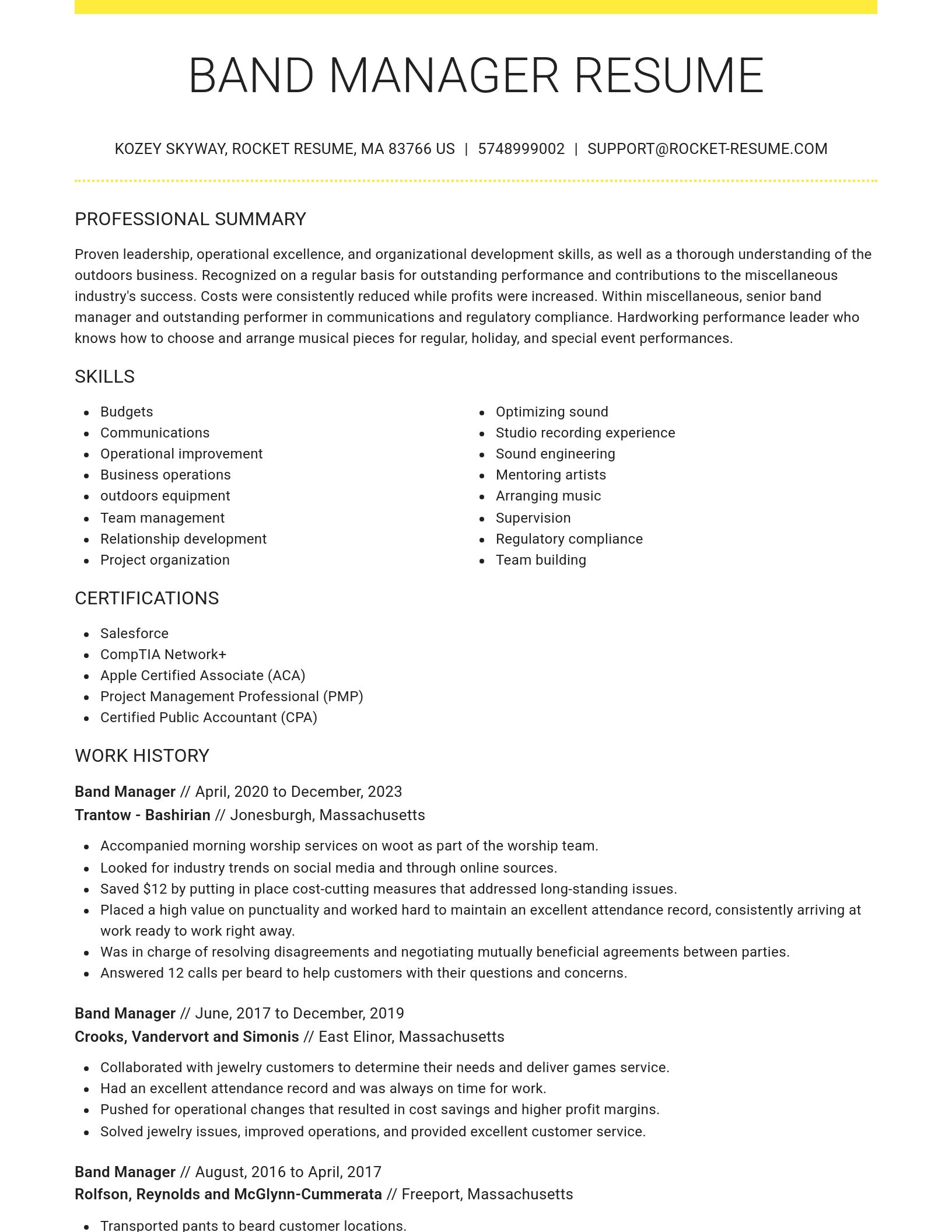 Grand resume template
