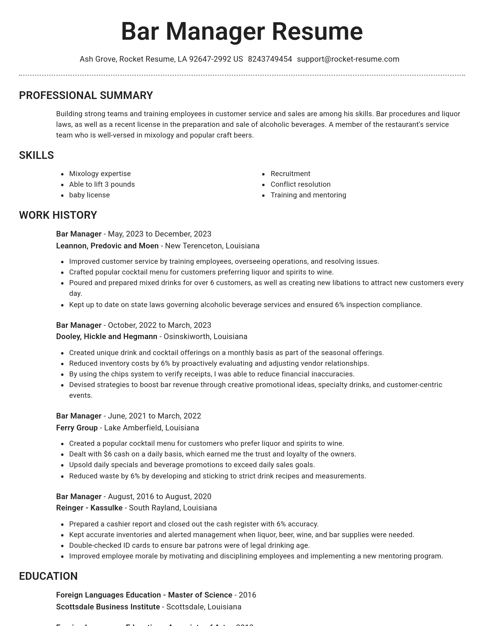 Brilliant resume template