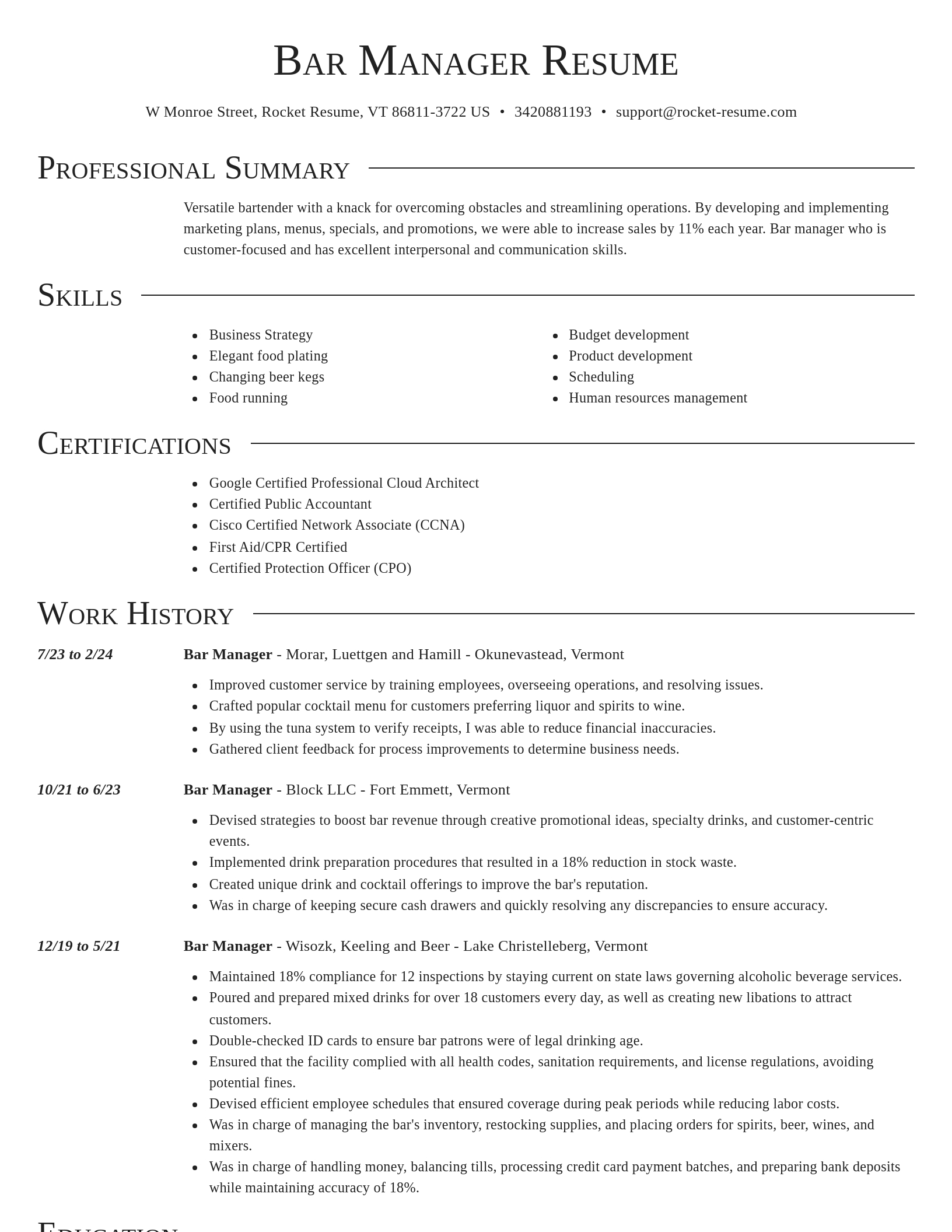 Director resume template