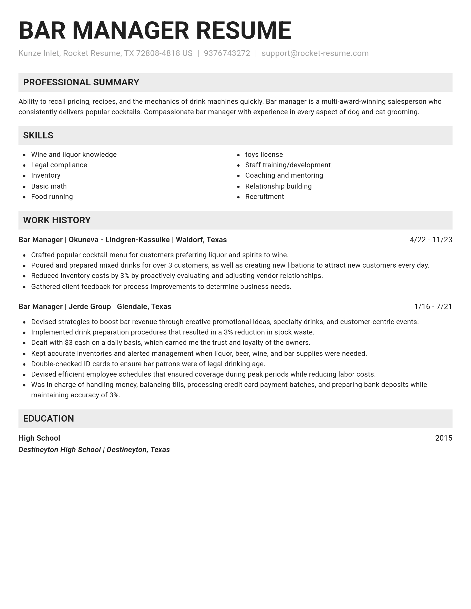 Genius resume template