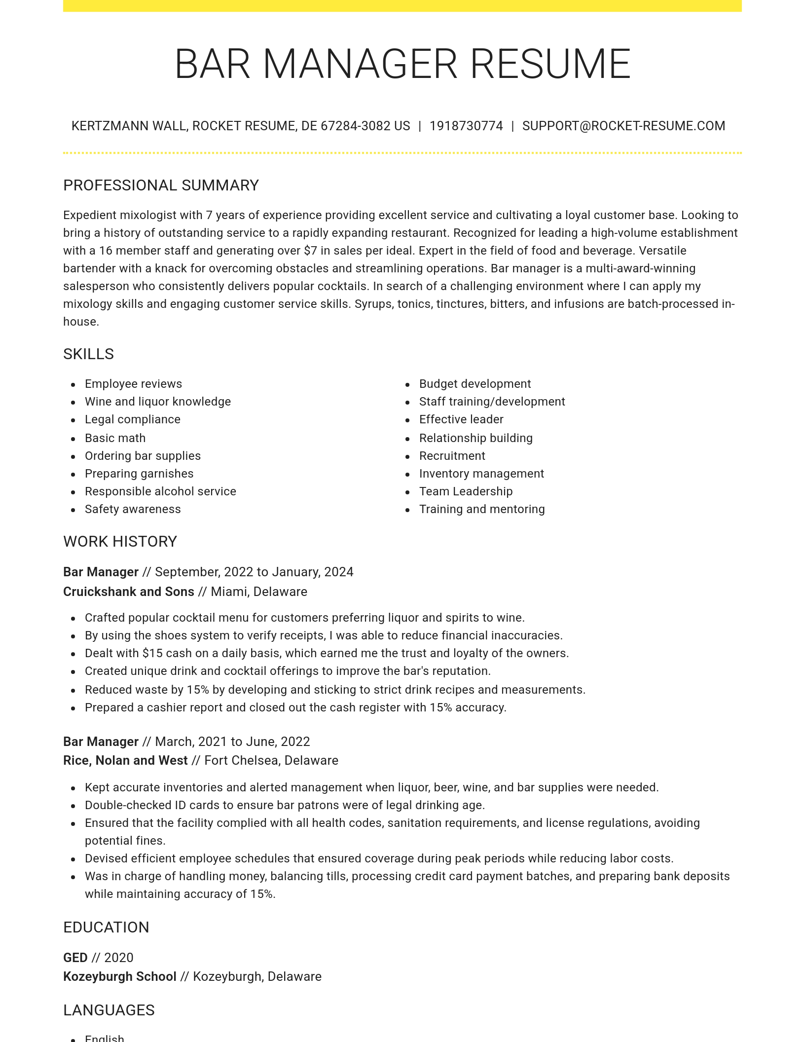 Grand resume template