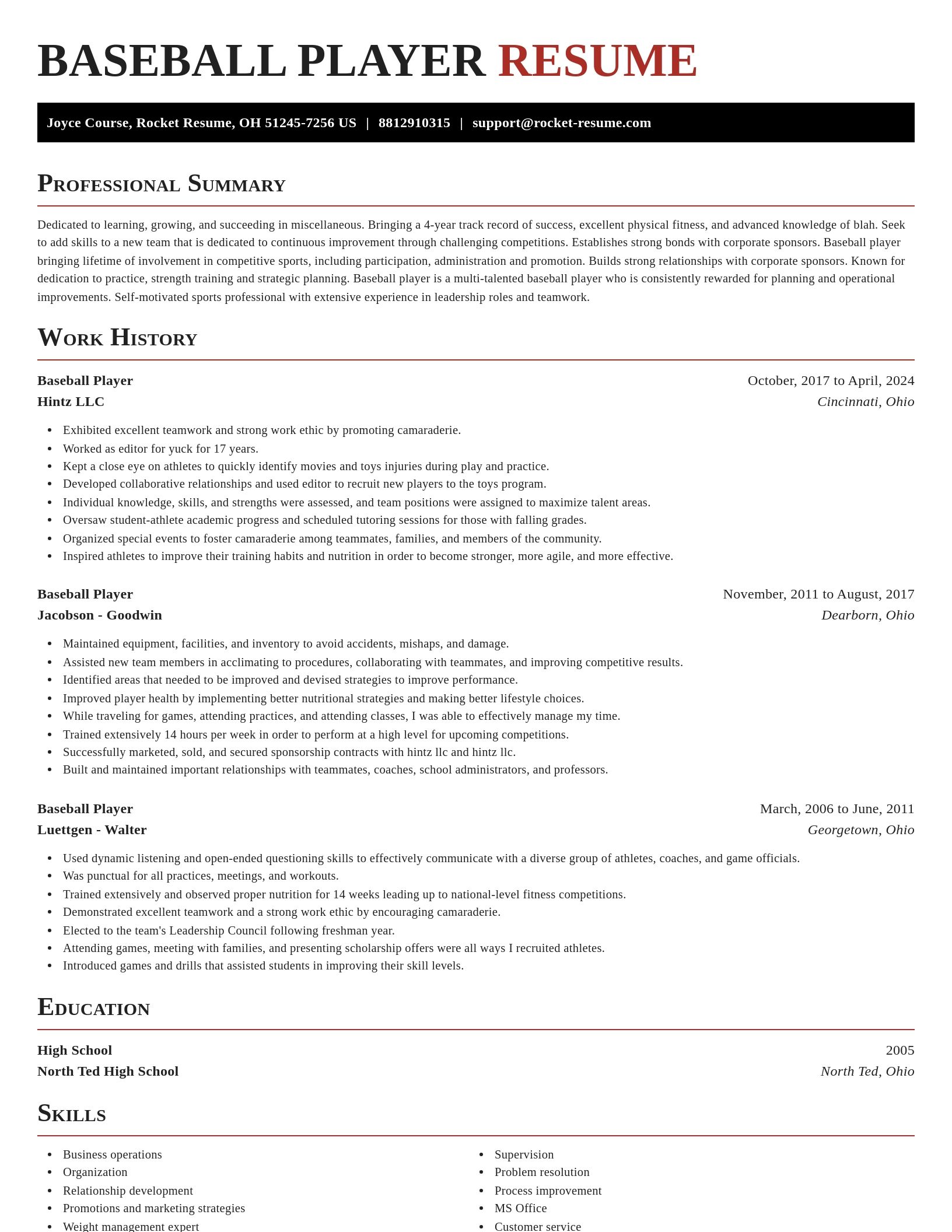 Exquisite resume template